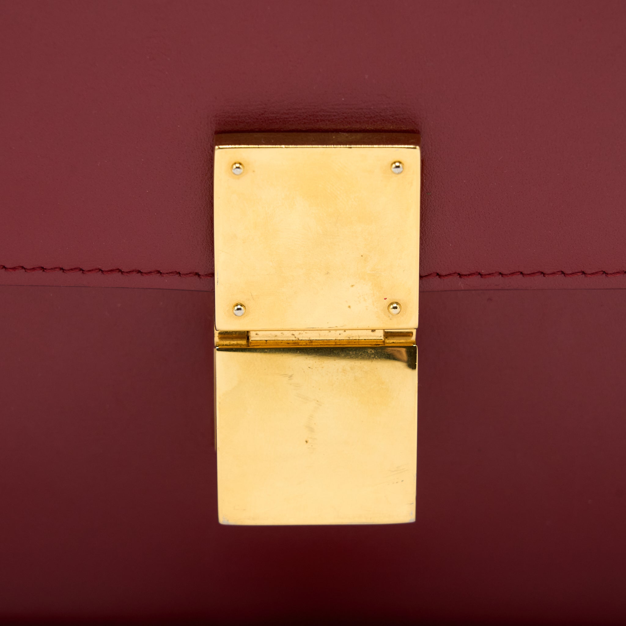 CELINE MEDIUM CLASSIC BOX CALFSKIN RED GHW