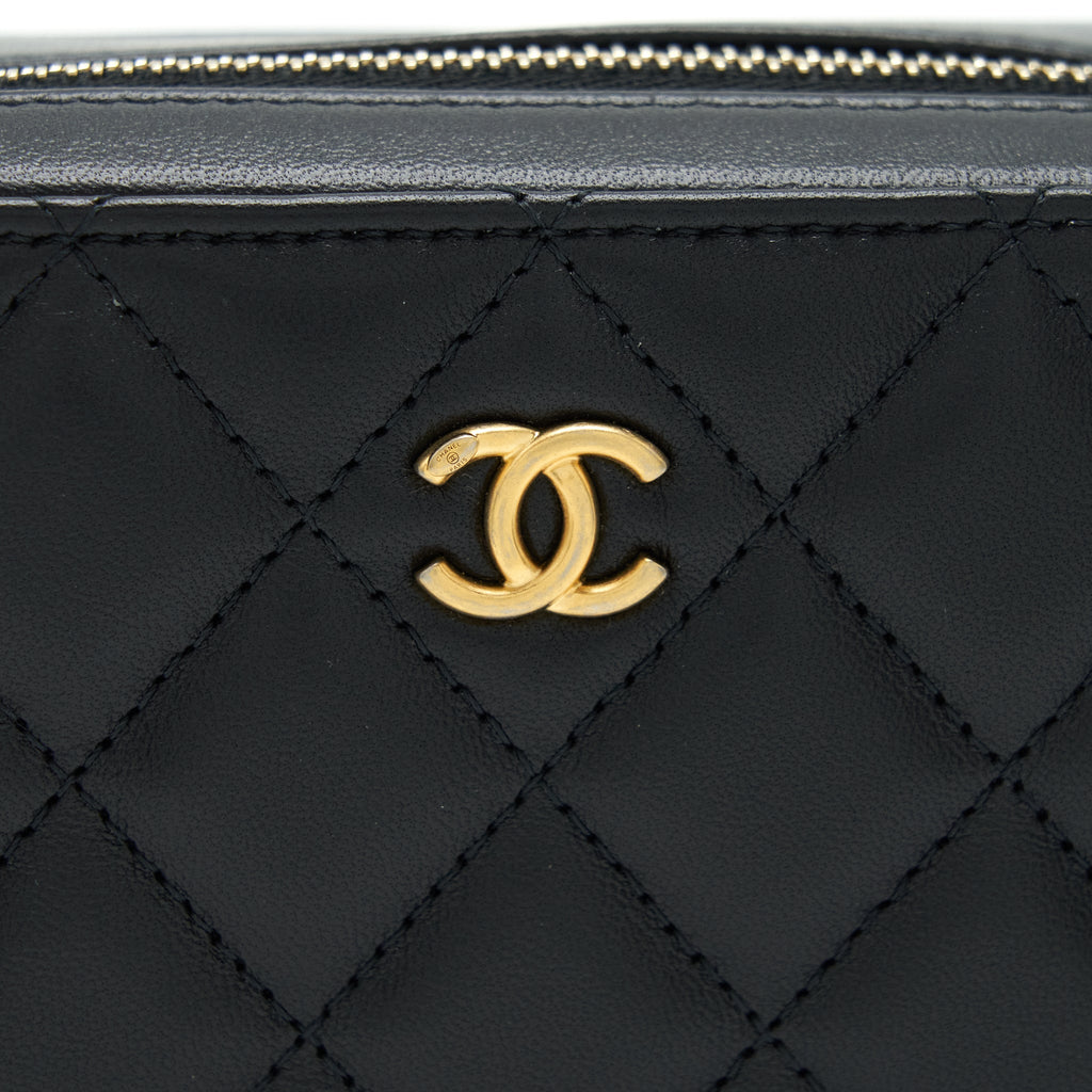 CHANEL PEARL CRUSH CAMERA BAG LAMBSKIN BLACK GHW