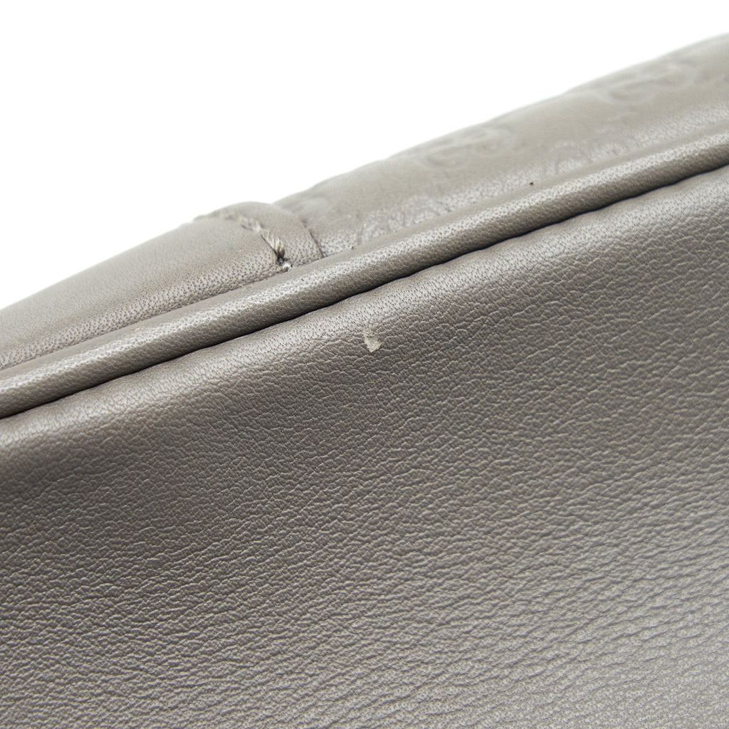 GUCCI GUCCISSIMA CROSSBODY BAG GREY LGHW