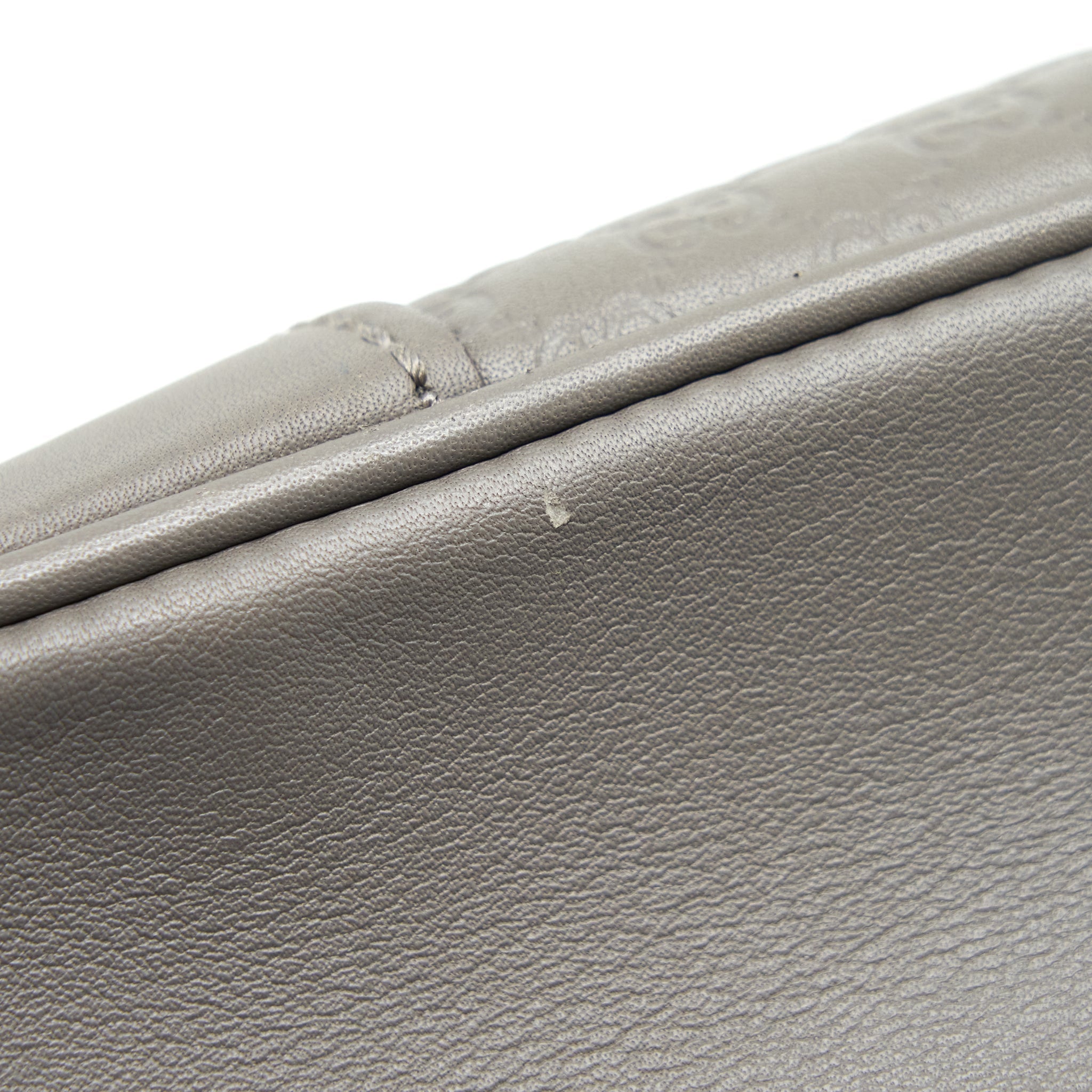 GUCCI GUCCISSIMA CROSSBODY BAG GREY LGHW