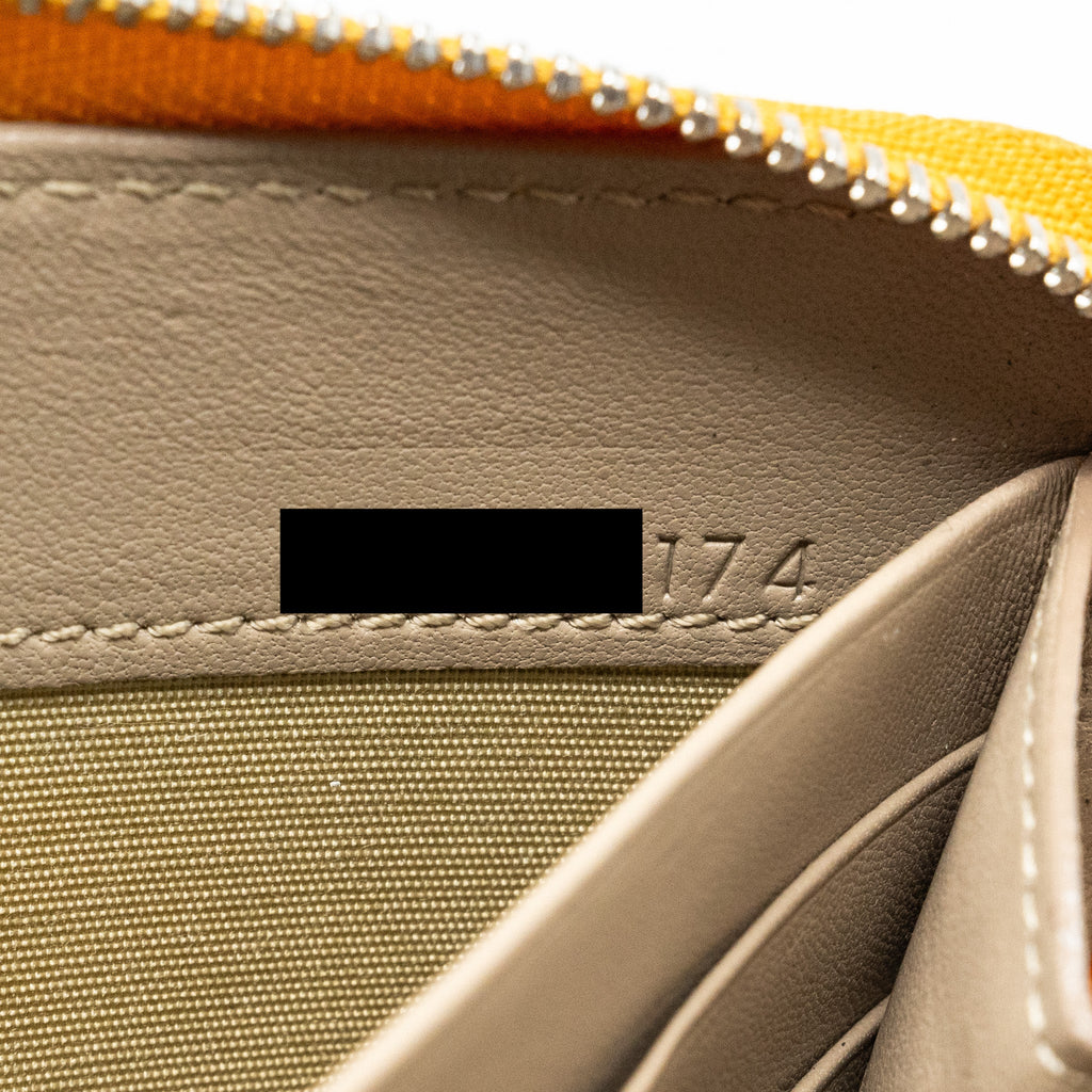 CELINE ZIP LONG WALLET CALFSKIN YELLOW SHW