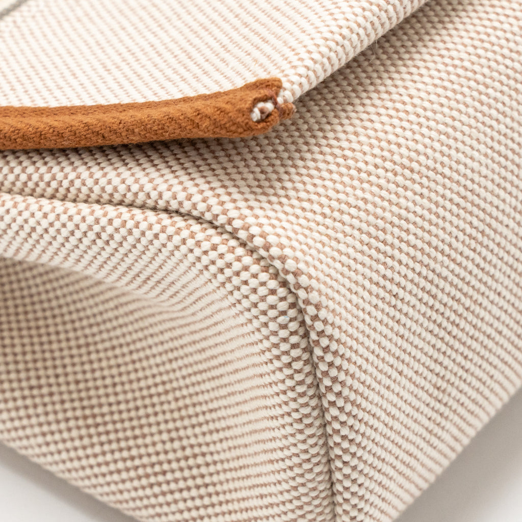 HERMES HERBAG MINI CANVAS/HUNTER LEATHER ECRU-BEIGE/FAUVE SHW