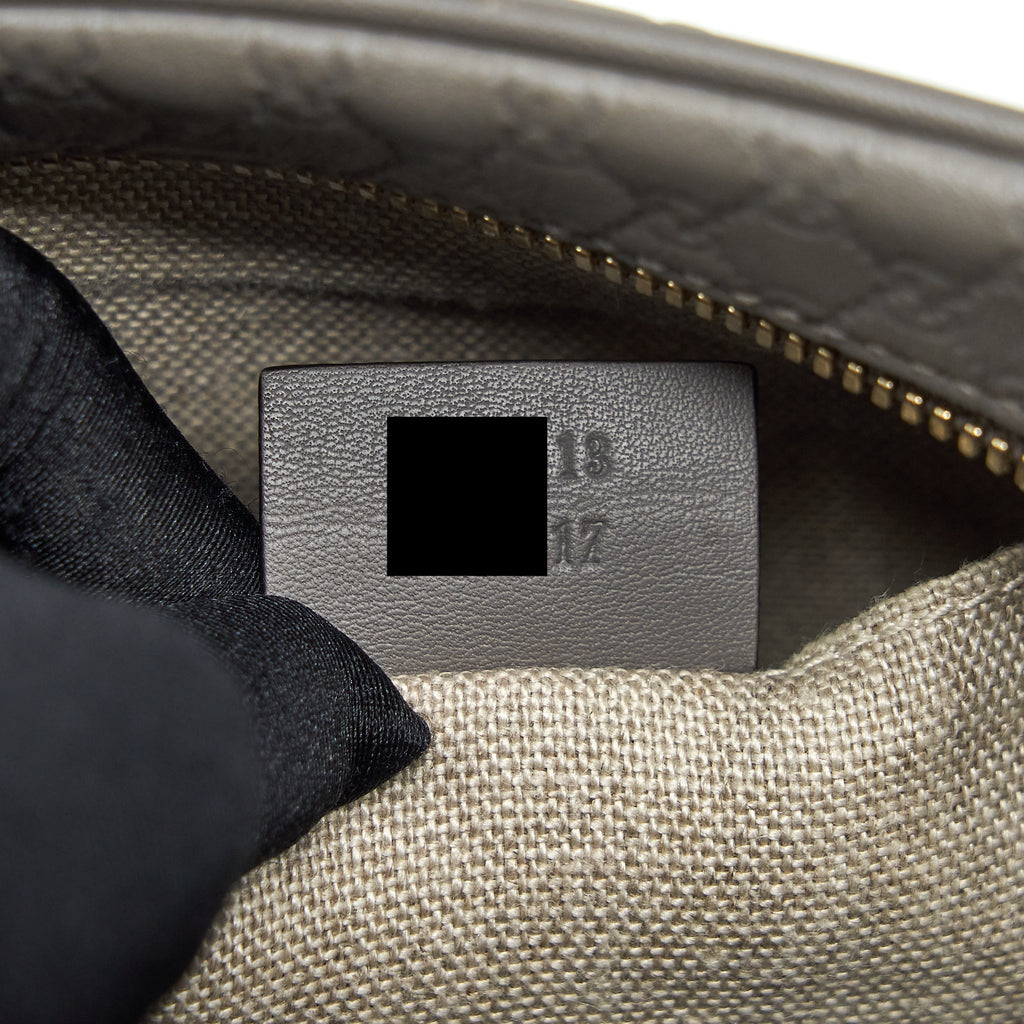 GUCCI GUCCISSIMA CROSSBODY BAG GREY LGHW