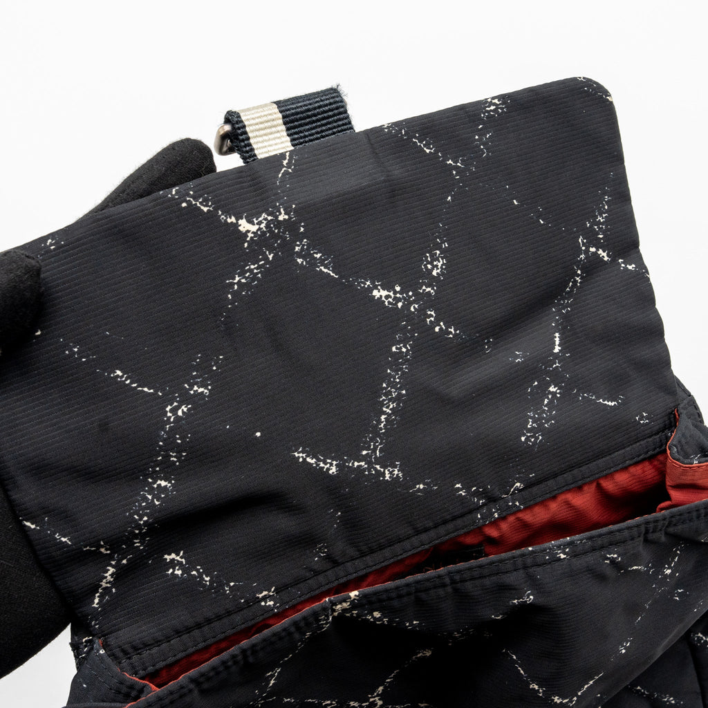 CHANEL TRAVEL LINE CHECK NYLON BACKPACK BLACK/WHITE RUTHENIUM HARDWARE