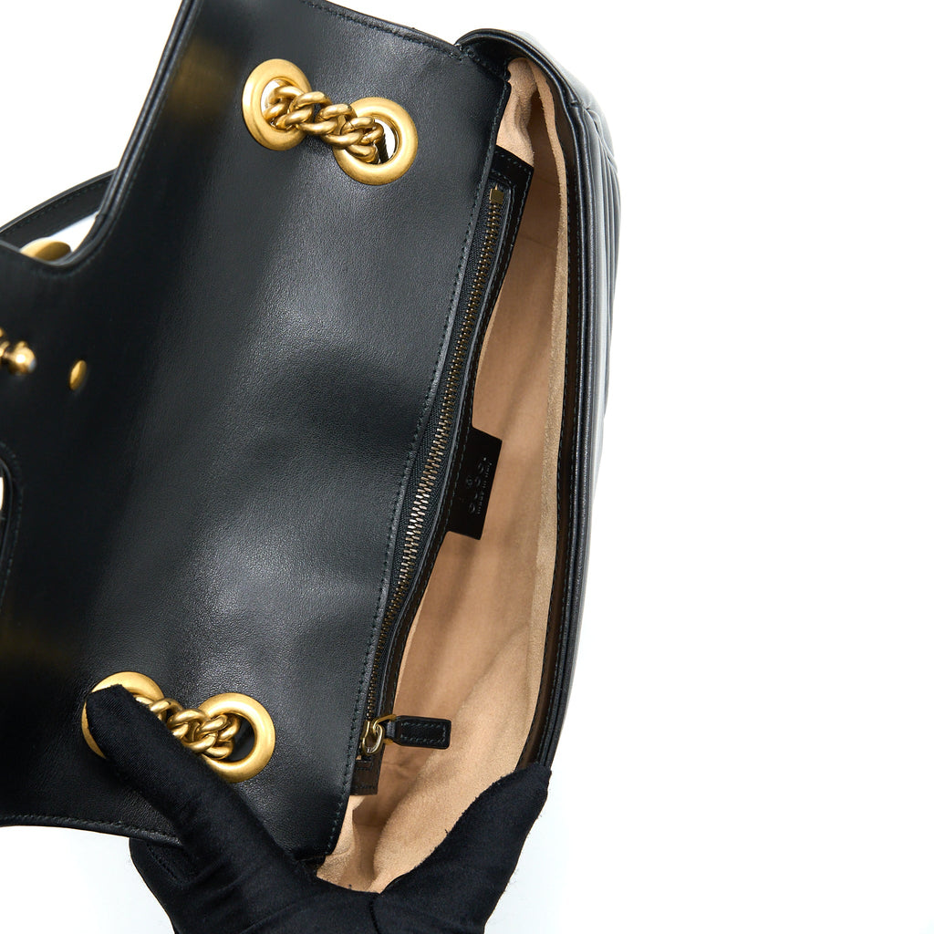 GUCCI SMALL MARMONT BLACK GHW