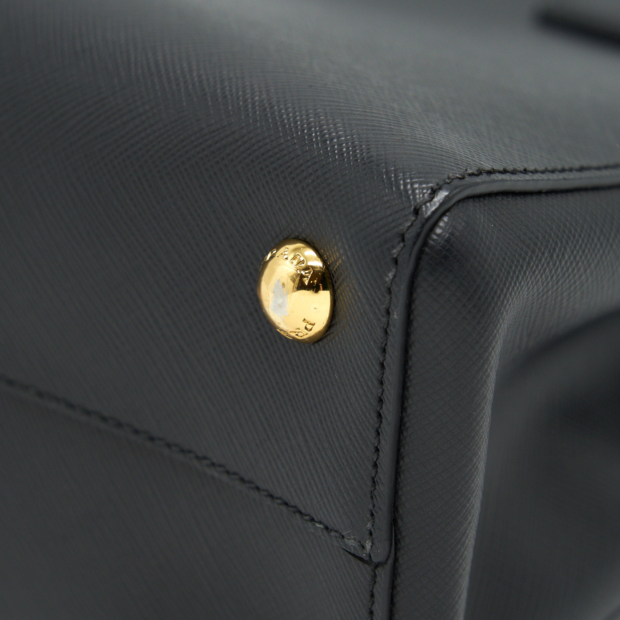 PRADA SAFFIANO LUX LEATHER TOTE BAG NERO