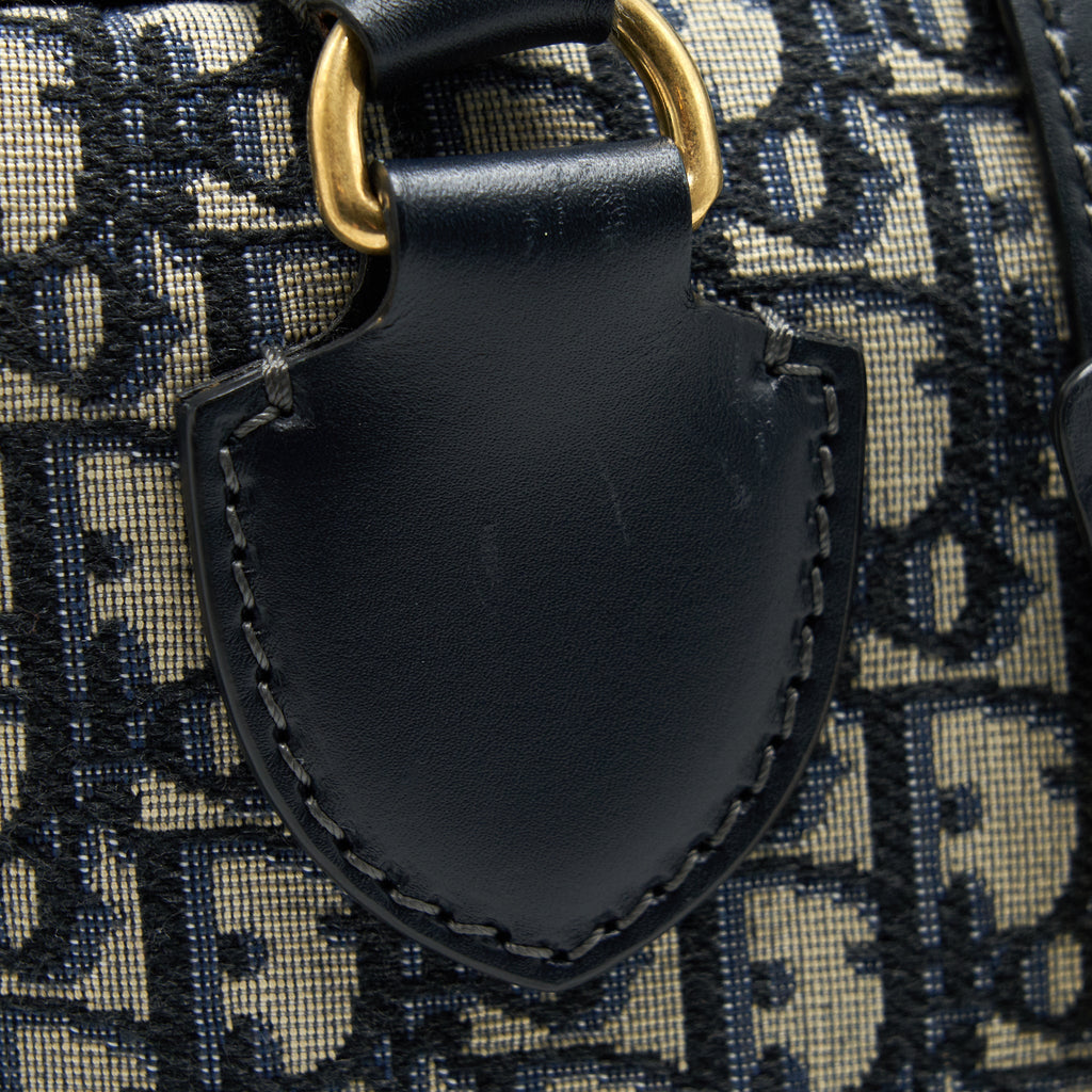 DIOR OBLIQUE COLLECTION BLUE MONOGRAM CANVAS TOTE BAG