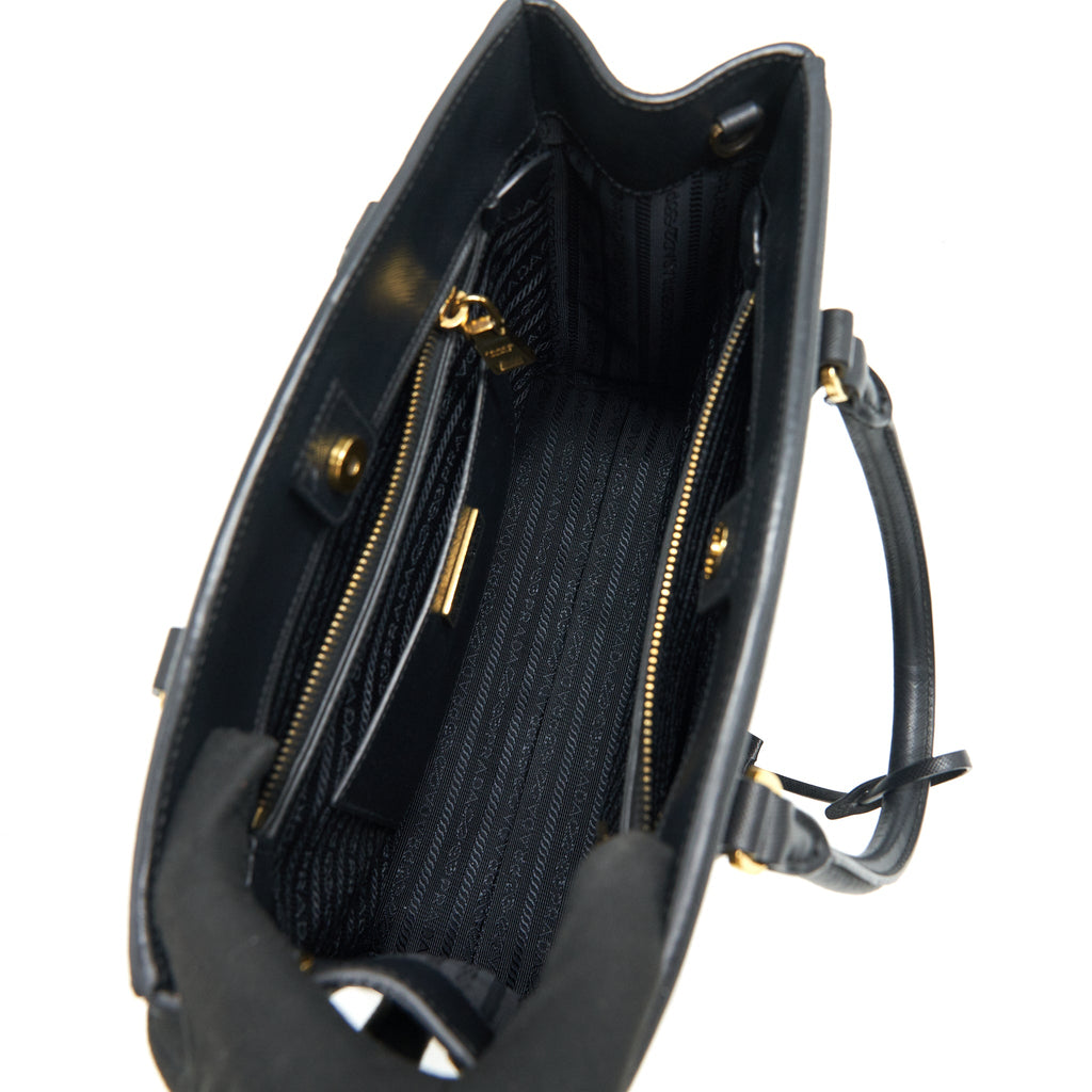 PRADA SAFFIANO LUX LEATHER TOTE BAG NERO