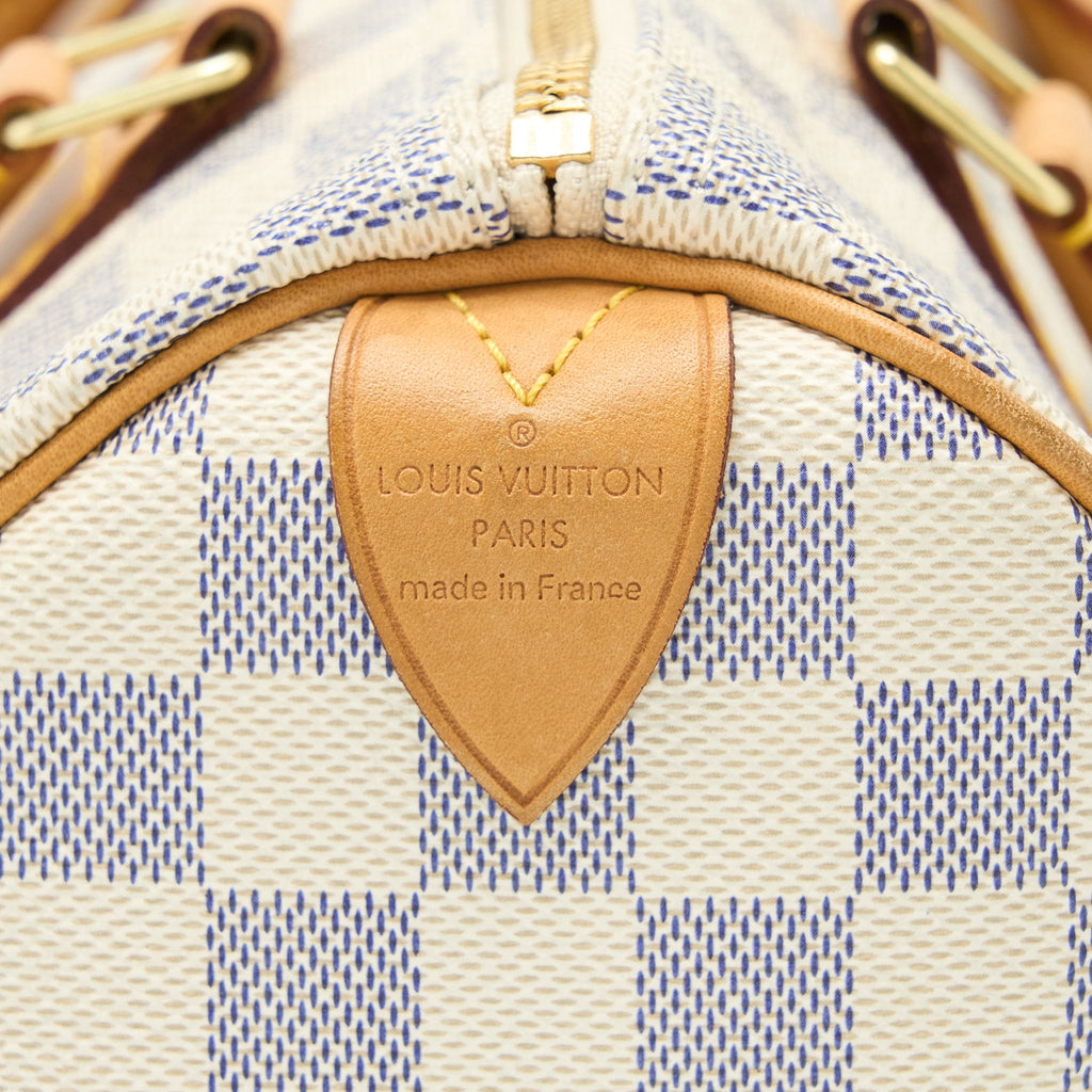 LOUIS VUITTON SPEEDY 25 DAMIER AZUR CANVAS GHW