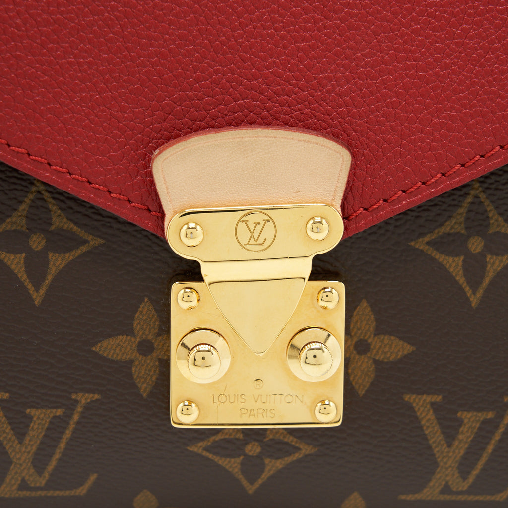 LOUIS VUITTON PALLAS CHAIN BAG CERISE MONOGRAM CANVAS/LEATHER GHW