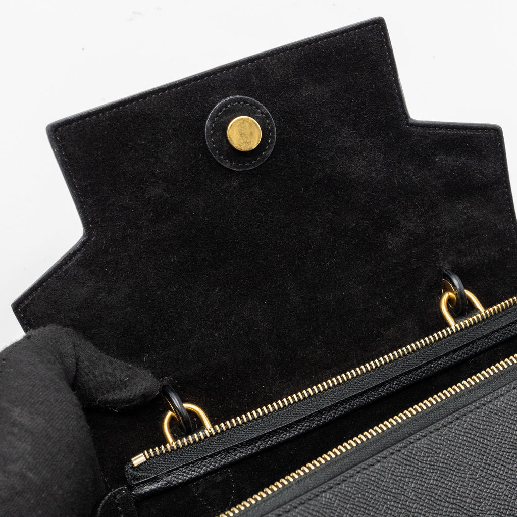 CELINE MICRO BELT BAG CALFSKIN BLACK GHW