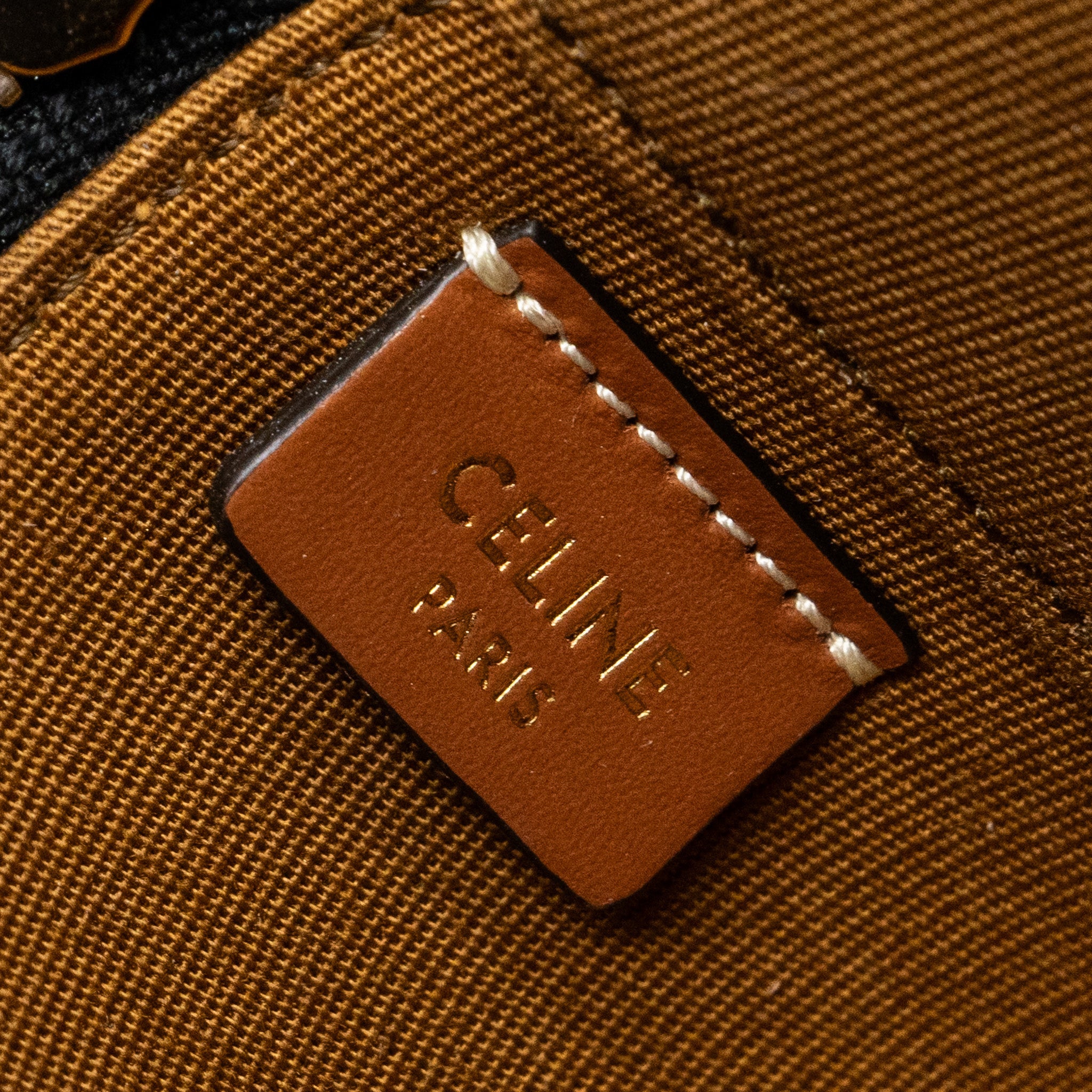 CELINE MINI VANITY CASE TRIOMPHE CANVAS/CALFSKIN TAN GHW