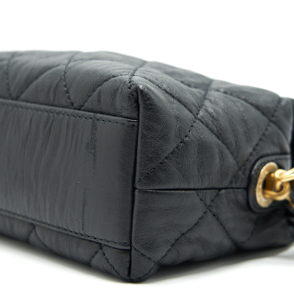 CHANEL SMALL CC WRAPPED STRAP BAG IN CRUMPLED LAMBSKIN SERIAL 31