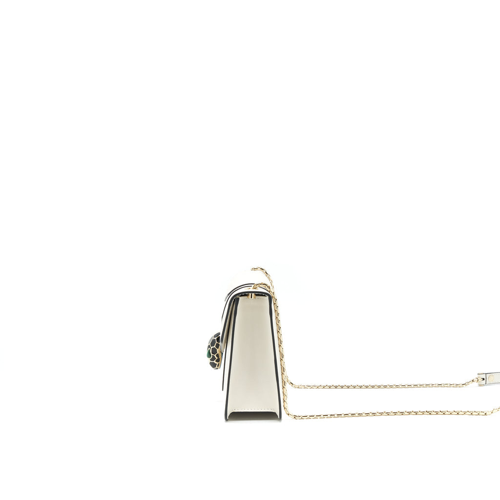 BVLGARI SERPENTI FOREVER CROSSBODY BAG WHITE LGHW