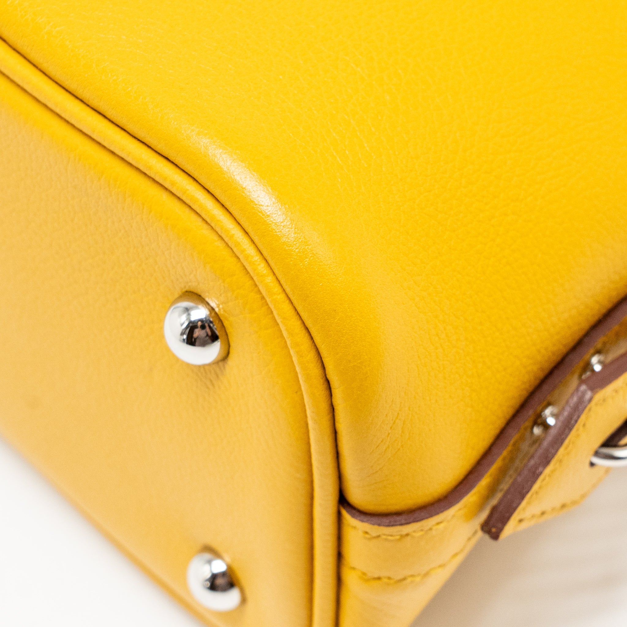 HERMES BOLIDE 1923 25 EVERCOLOR JAUNE AMBER / ROSE ETE SHW