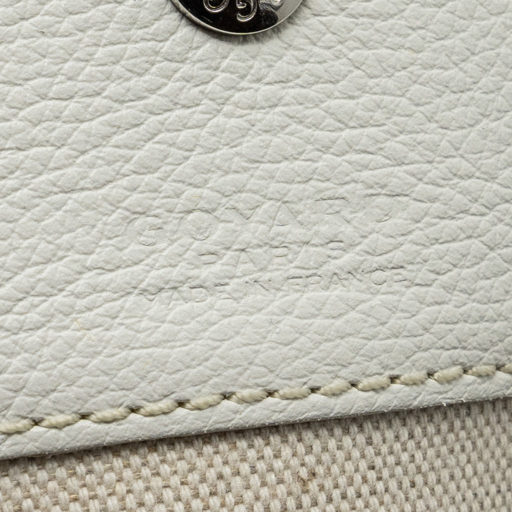 GOYARD BOHEME HOBO BAG GOYARDLINE CANVAS/CALFSKIN WHITE SHW