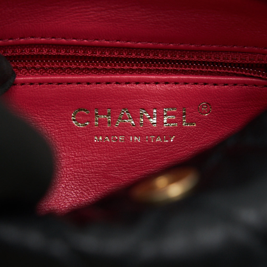 CHANEL SMALL CC WRAPPED STRAP BAG CRUMPLED LAMBSKIN