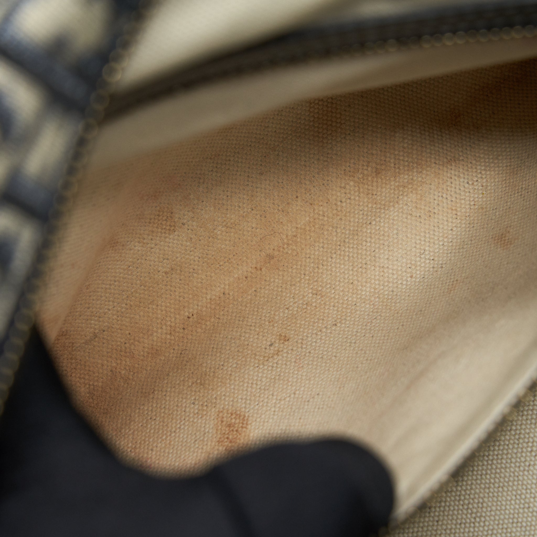 DIOR OBLIQUE COLLECTION BLUE MONOGRAM CANVAS TOTE BAG