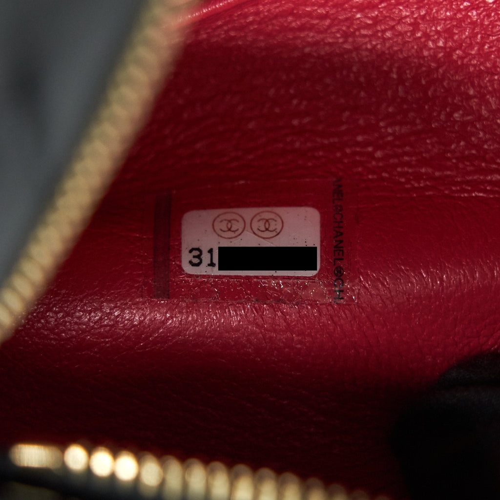 CHANEL SMALL CC WRAPPED STRAP BAG CRUMPLED LAMBSKIN