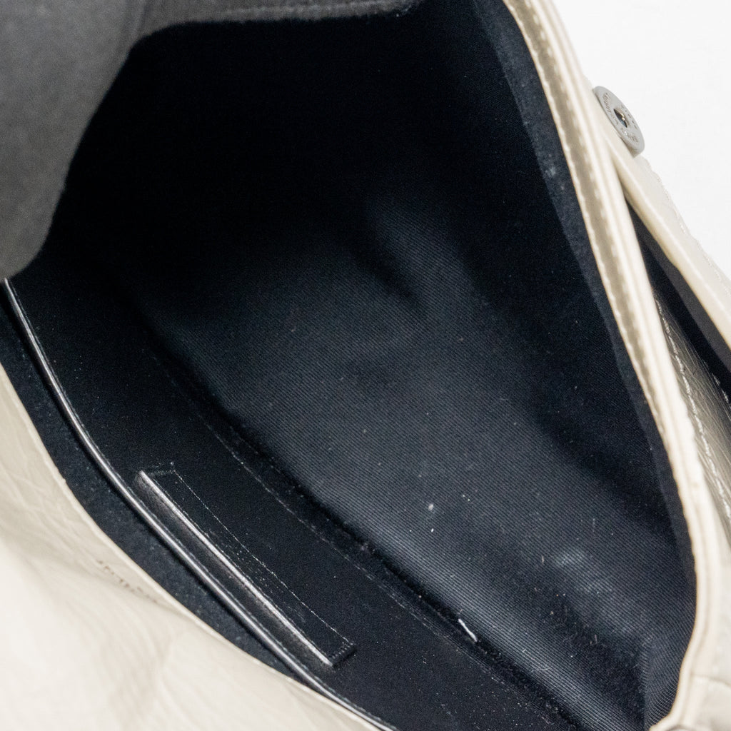 SAINT LAURENT/YSL NIKI BABY FLAP BAG CALFSKIN WHITE SHW