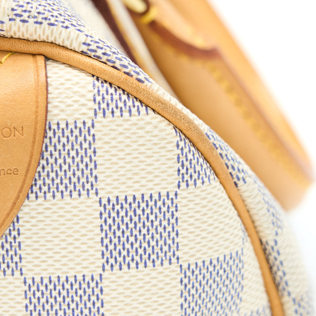 LOUIS VUITTON SPEEDY 25 DAMIER AZUR CANVAS GHW