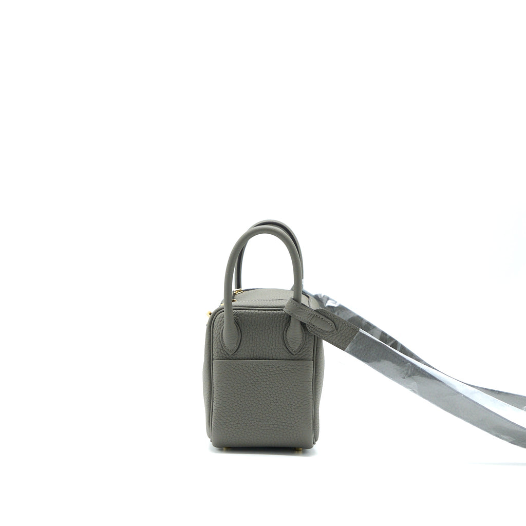 HERMES MINI LINDY CLEMENCE 0L GRIS MEYER GHW