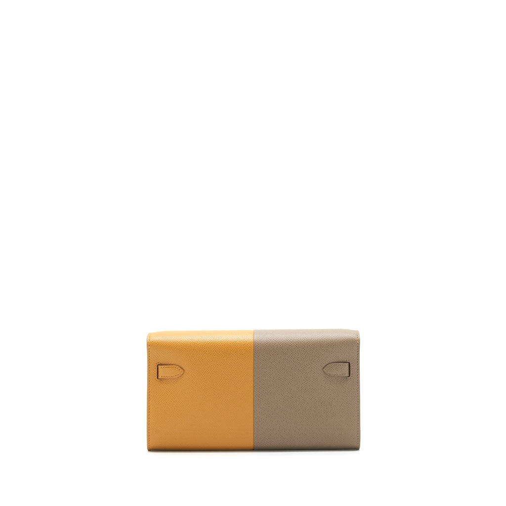HERMES CLASSIC KELLY TO GO ETOUPE/ SESAME/ BLUE INDIGO SHW