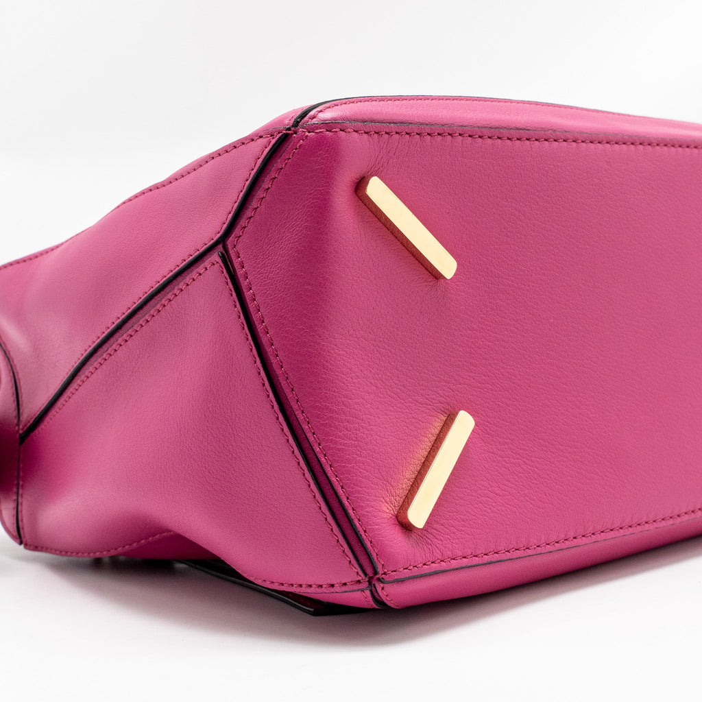 LOEWE MEDIUM PUZZLE BAG CALFSKIN FUCHSIA GHW