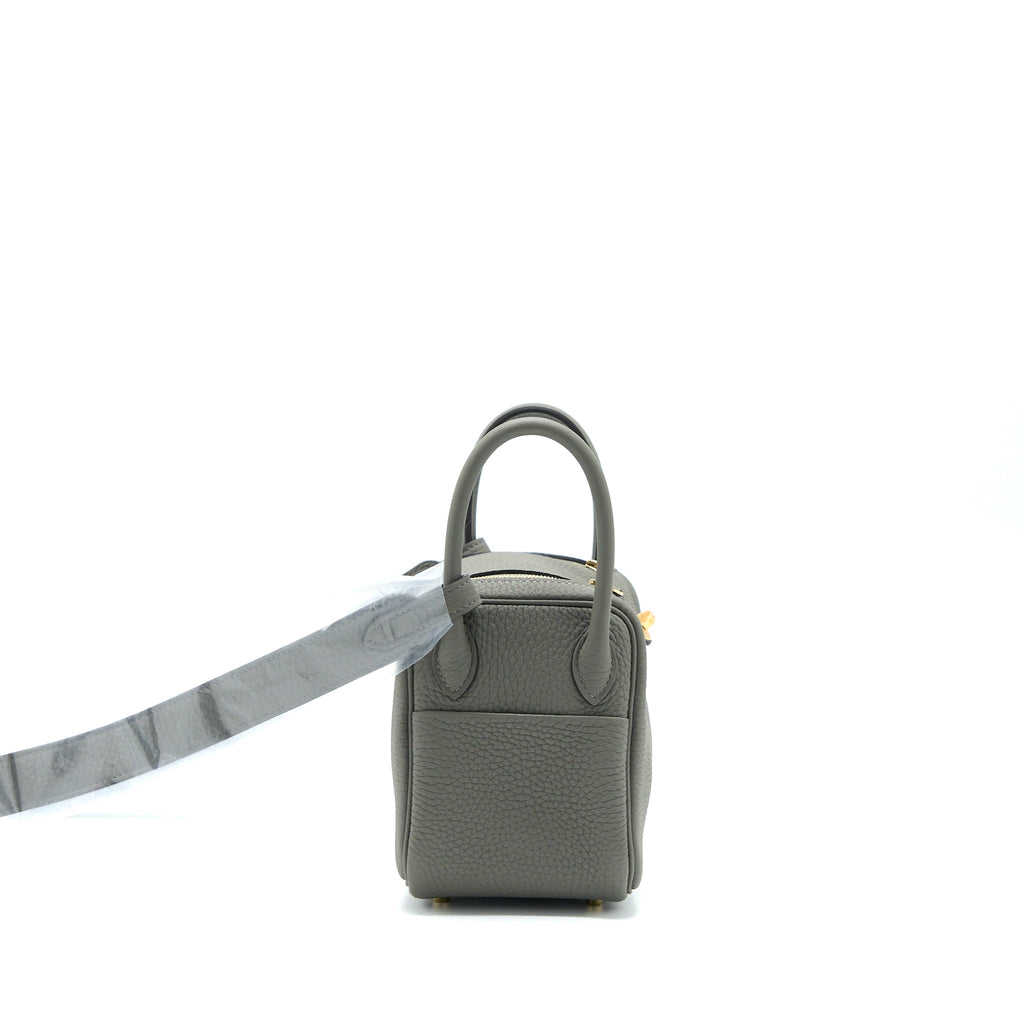 HERMES MINI LINDY CLEMENCE 0L GRIS MEYER GHW