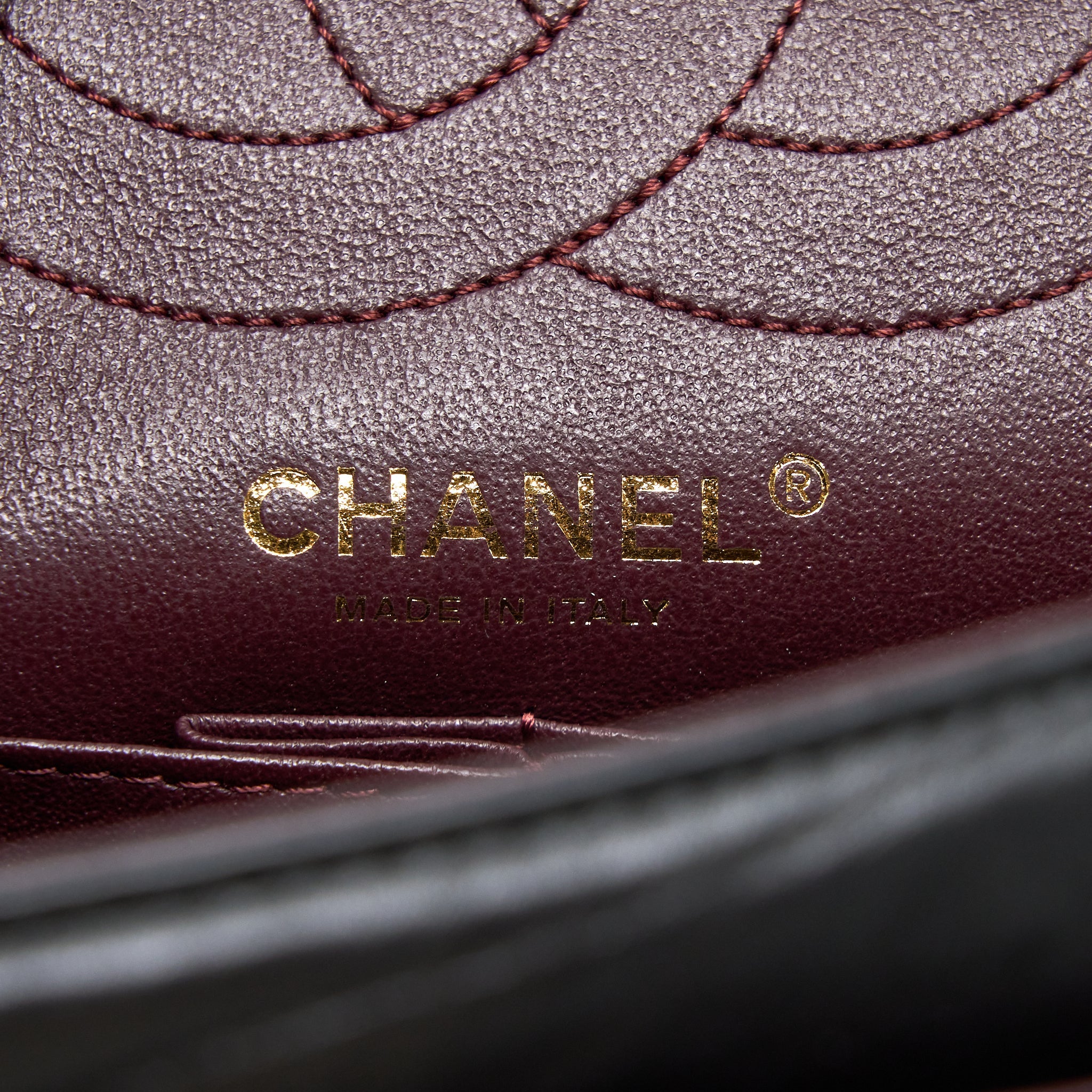 CHANEL SMALL 2.55 REISSUE FLAP BAG AGED CALFSKIN BLACK BRUSHED GHW
