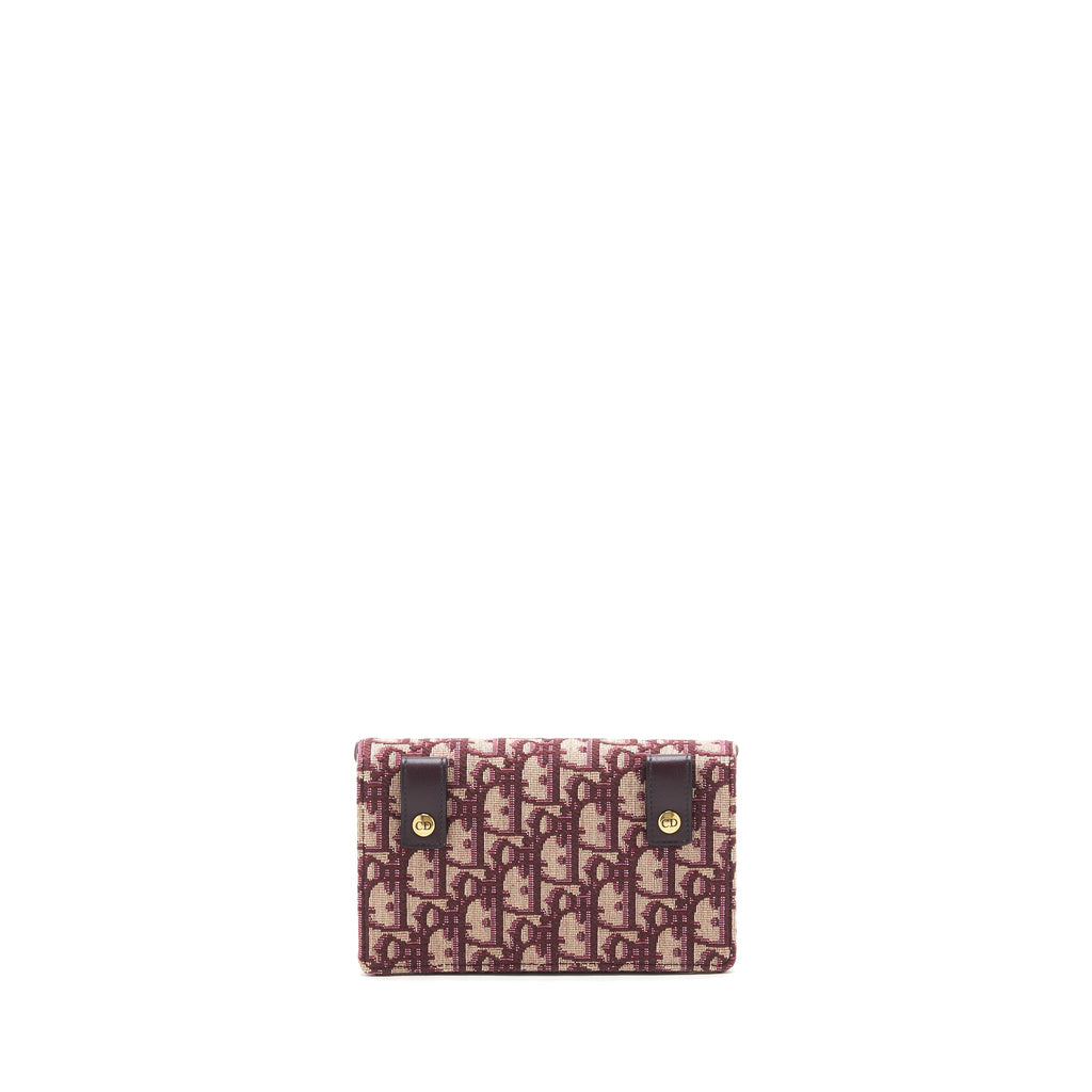 DIOR SADDLE BELT POUCH RED OBLIQUE GHW