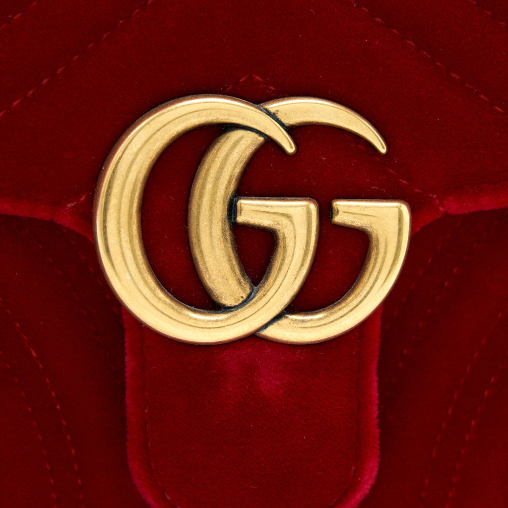 GUCCI VELVET GG MARMONT MATELASSE MINI BAG