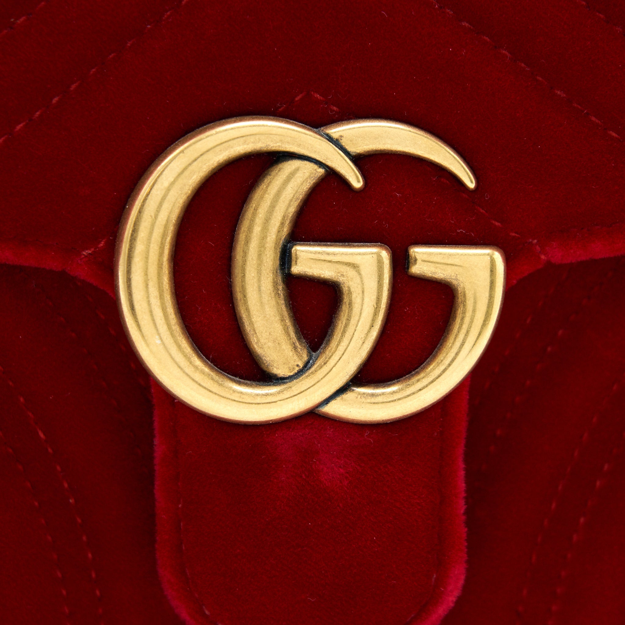 GUCCI VELVET GG MARMONT MATELASSE MINI BAG