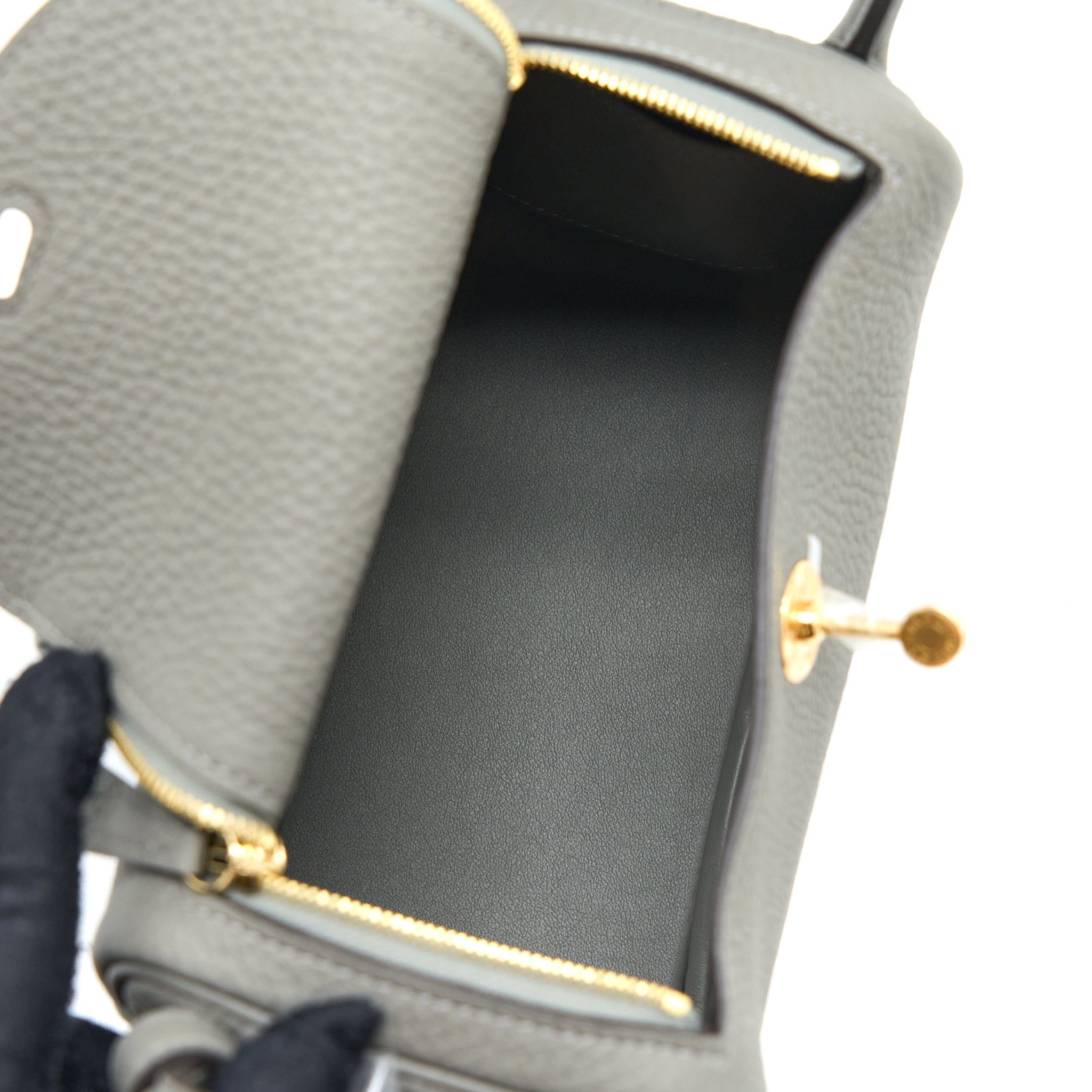 HERMES MINI LINDY CLEMENCE 0L GRIS MEYER GHW