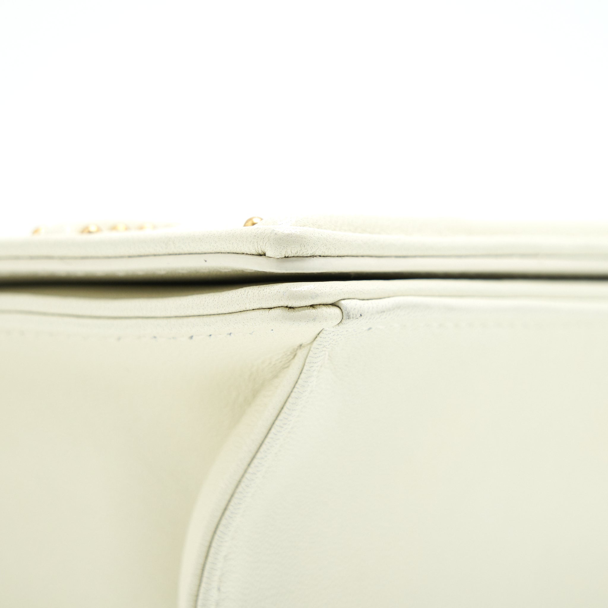 DIOR MEDIUM STUDDED DIORAMA WHITE GHW