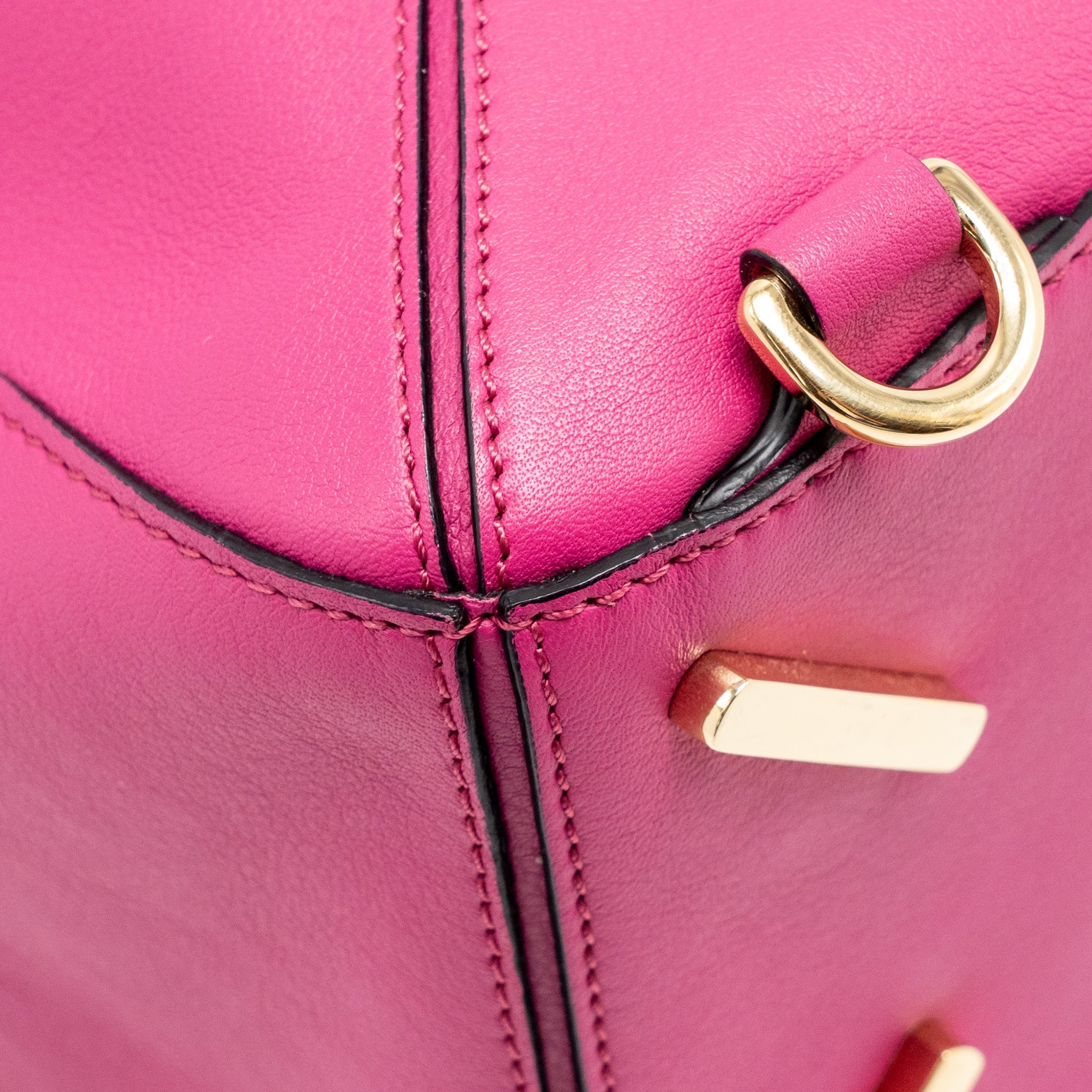 LOEWE MEDIUM PUZZLE BAG CALFSKIN FUCHSIA GHW