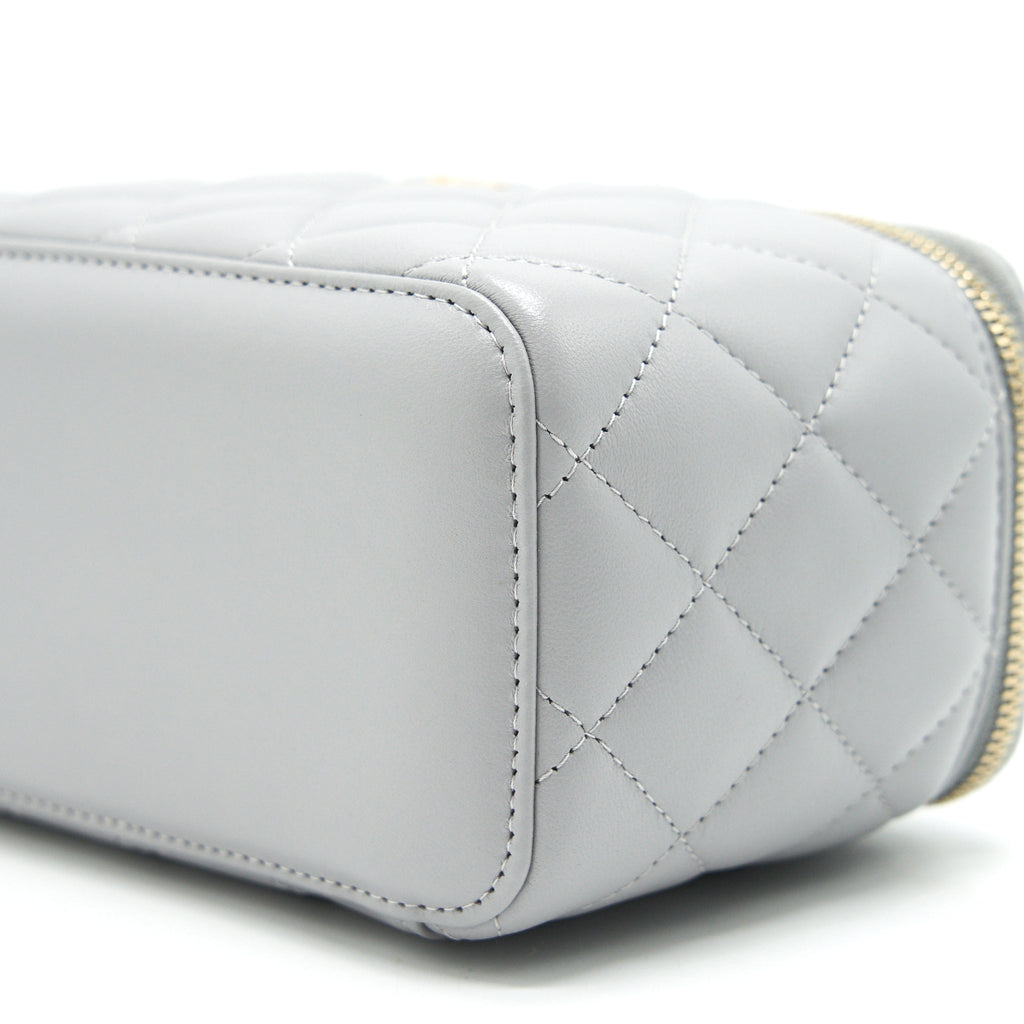 CHANEL 21B GREY GHW SMALL LONG VANITY