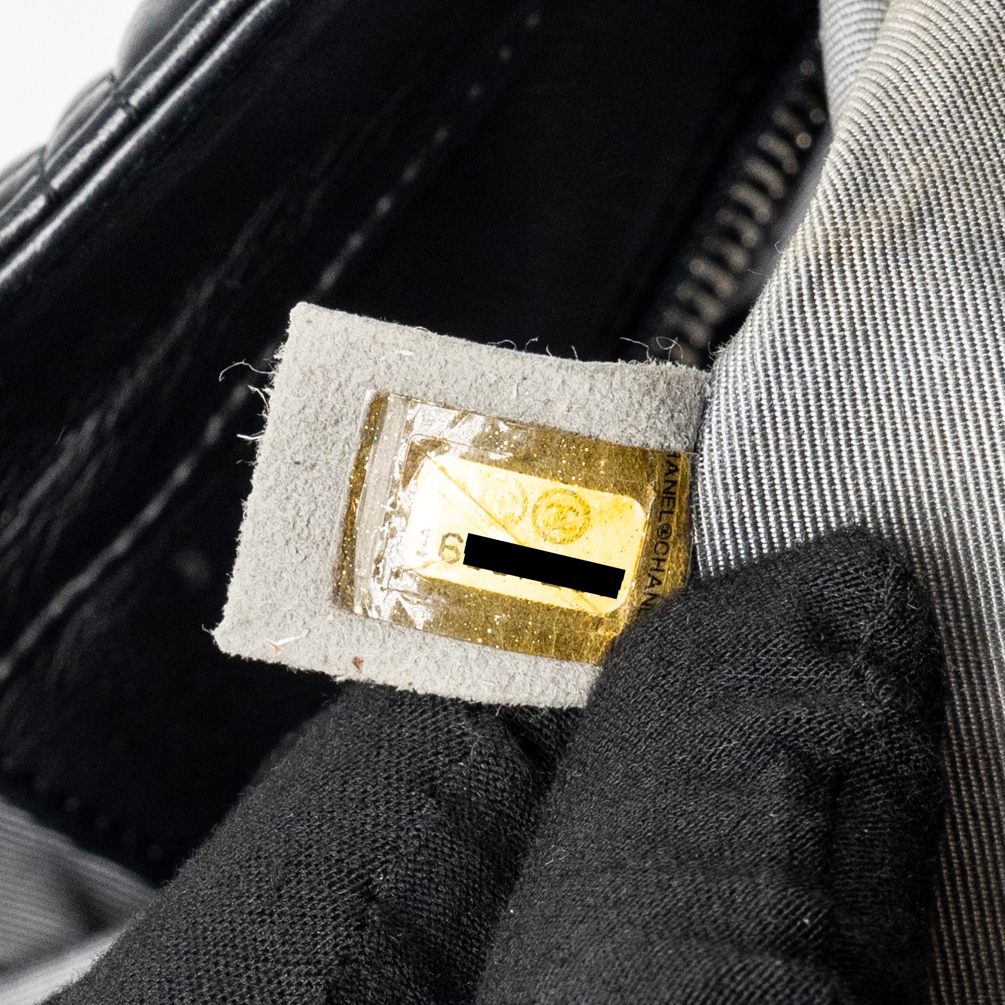 CHANEL CC LOGO SHOPPING TOTE BAG LAMBSKIN BLACK SHW