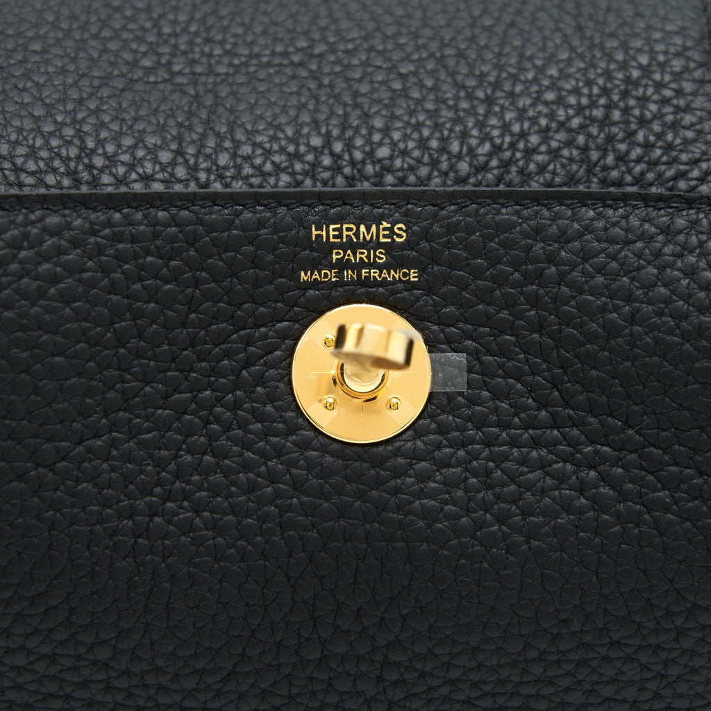 HERMES MINI LINDY BLACK GHW