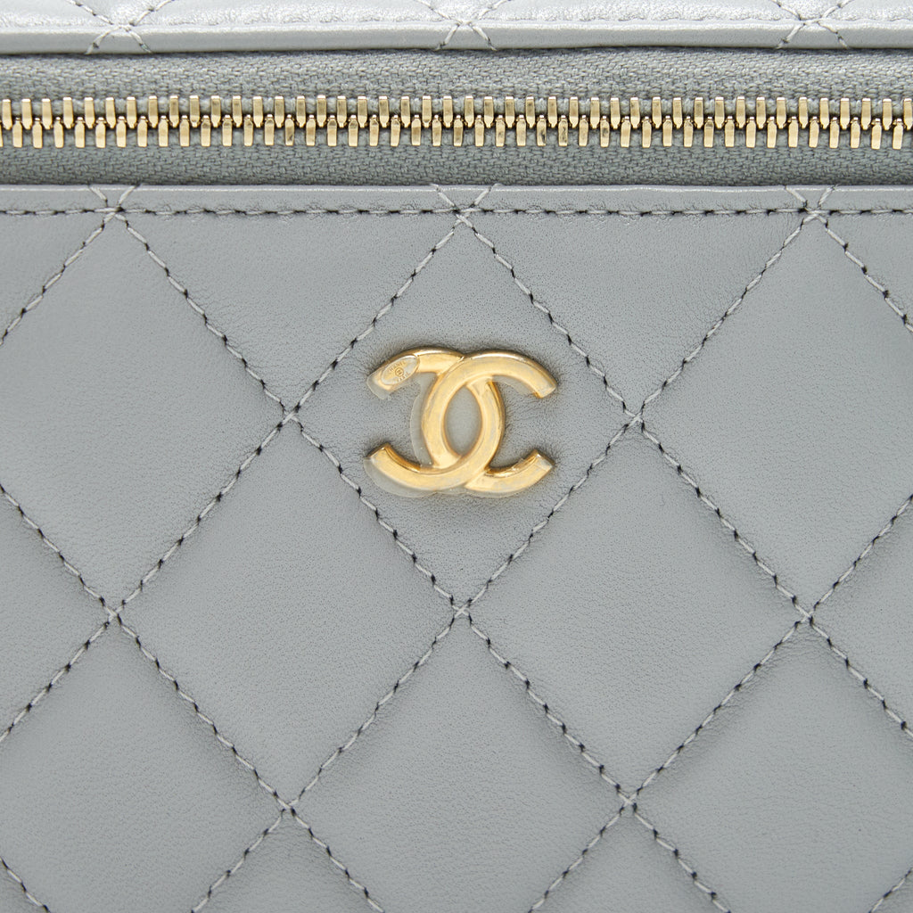 CHANEL 21B GREY GHW SMALL LONG VANITY