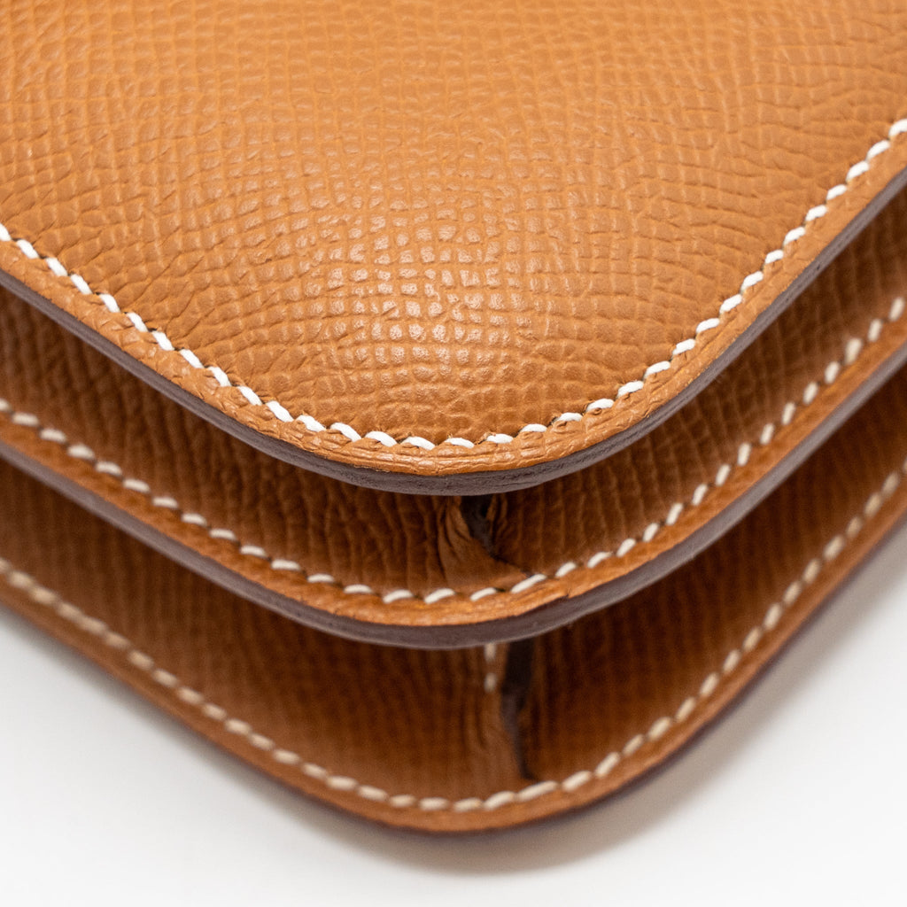 HERMES MINI CONSTANCE EPSOM GOLD SHW
