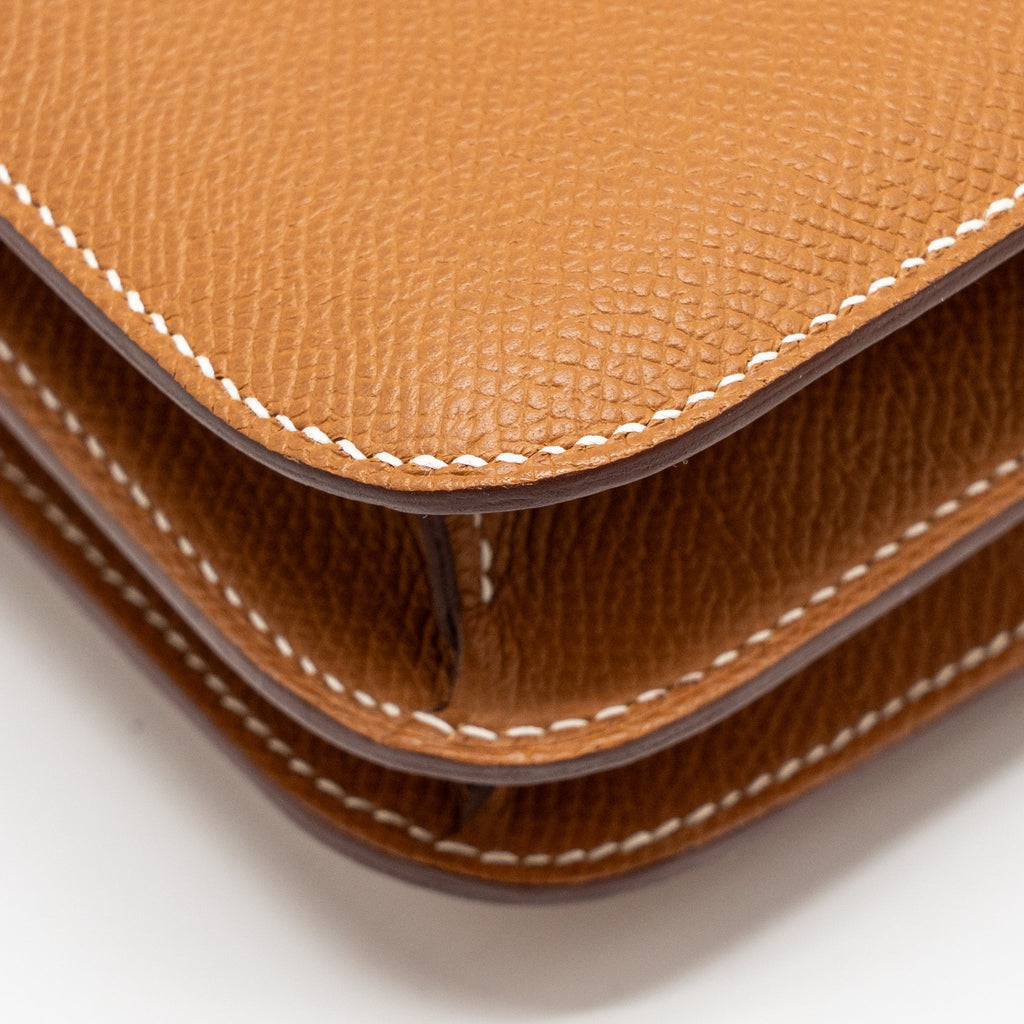 HERMES MINI CONSTANCE EPSOM GOLD SHW