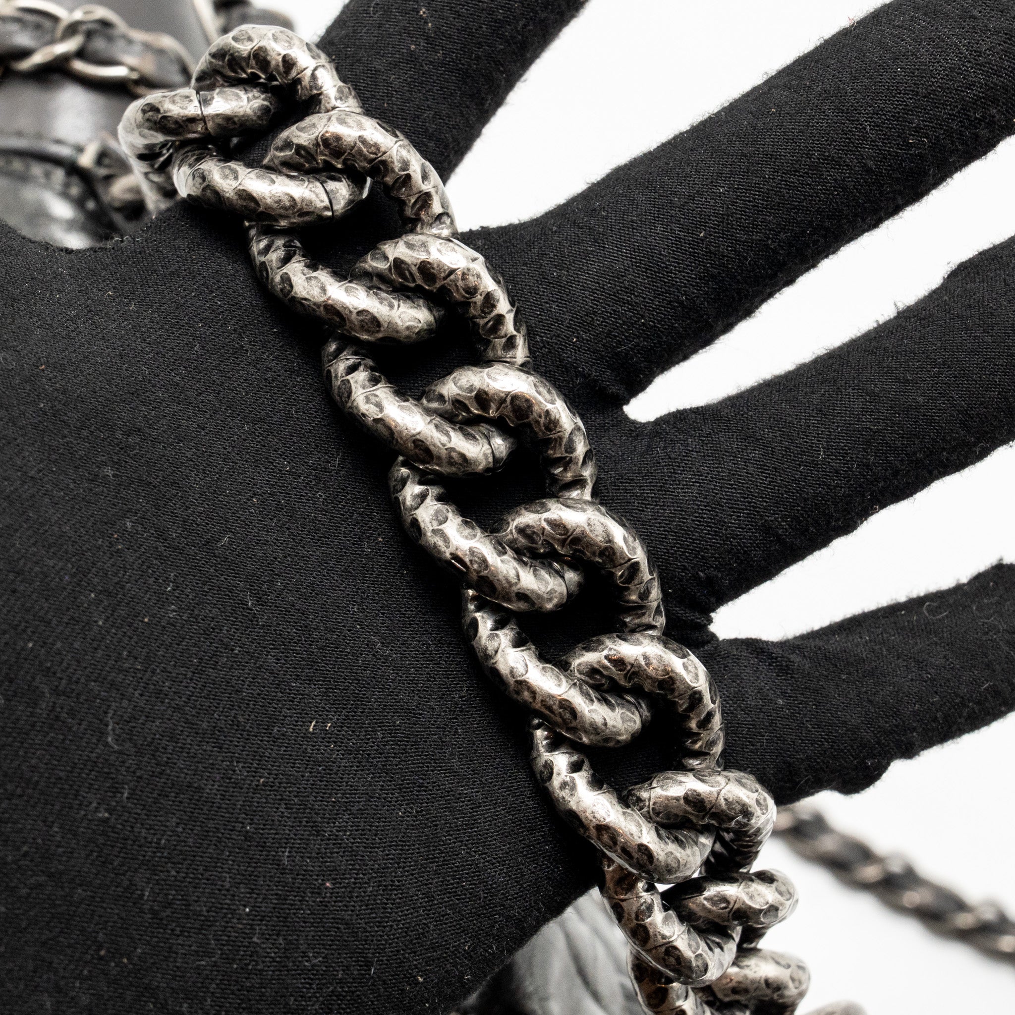 CHANEL DETAILED CHAIN SINGLE FLAP BAG CALFSKIN CHARCOAL GREY SHW