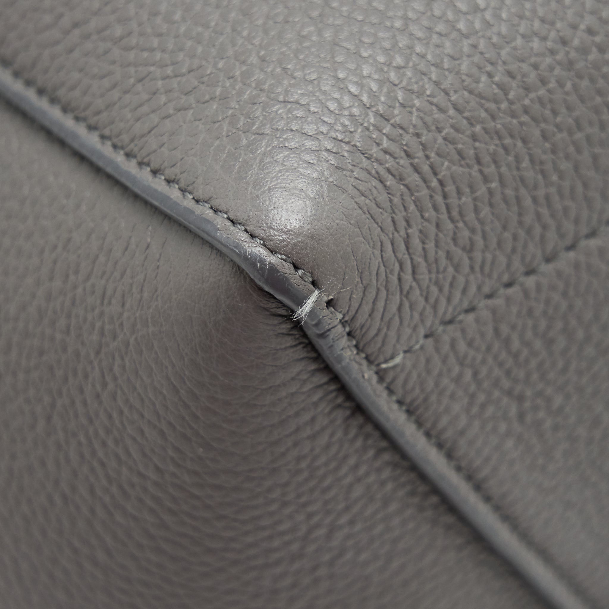 CELINE SANGLE BUCKET BAG GREY GHW