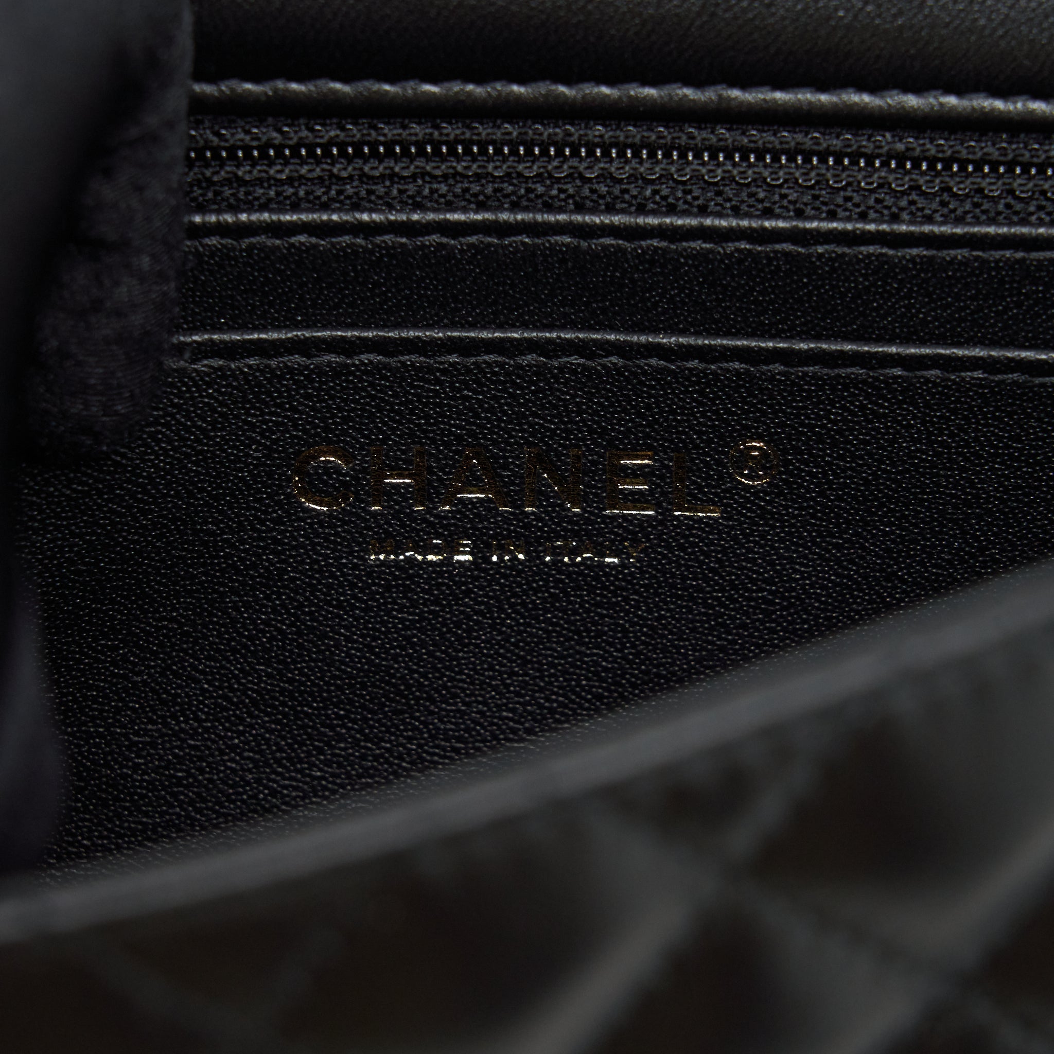 CHANEL MINI SQUARE FLAP BAG LAMBSKIN BLACK LGHW (MICROCHIP)