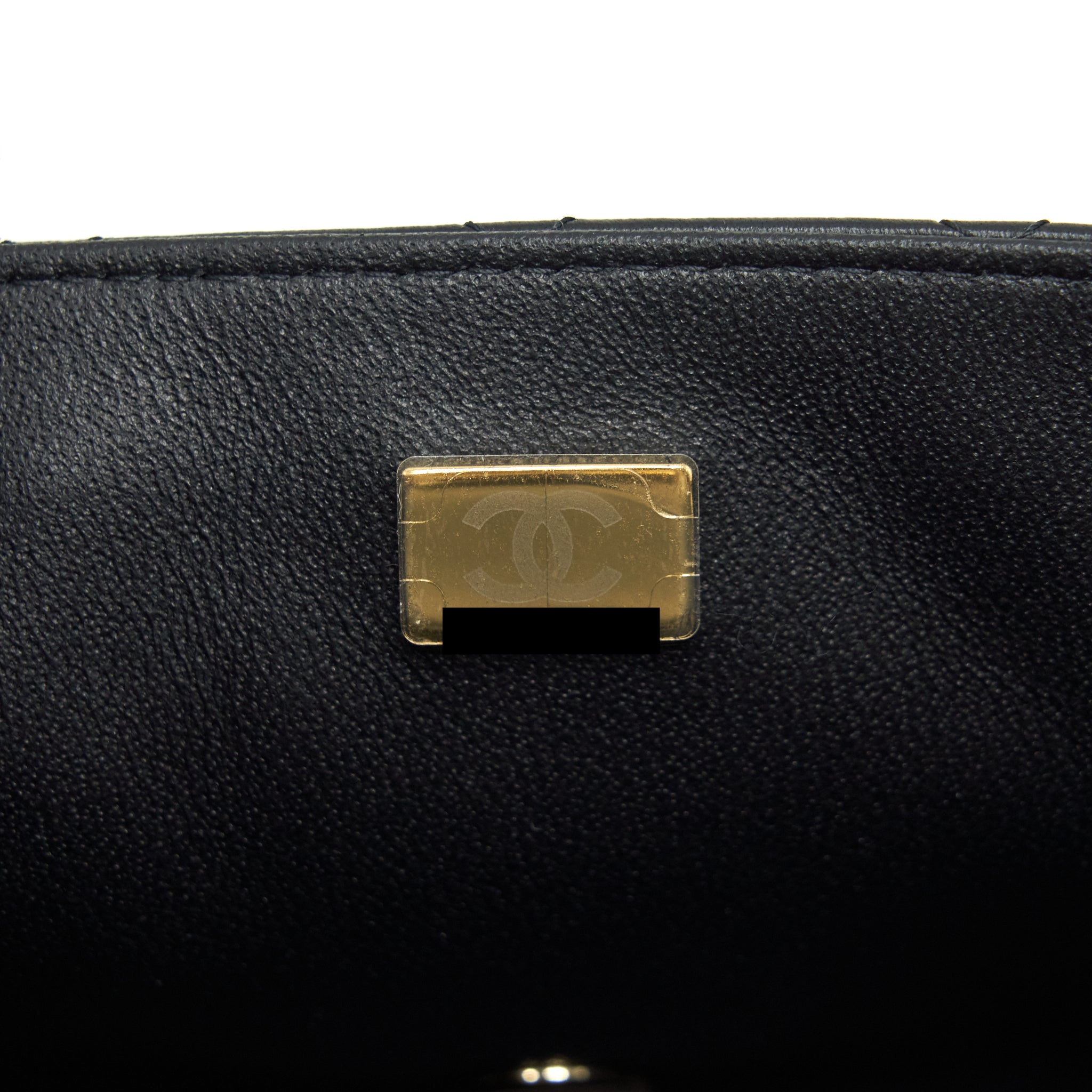 CHANEL MINI SQUARE FLAP BAG LAMBSKIN BLACK LGHW (MICROCHIP)
