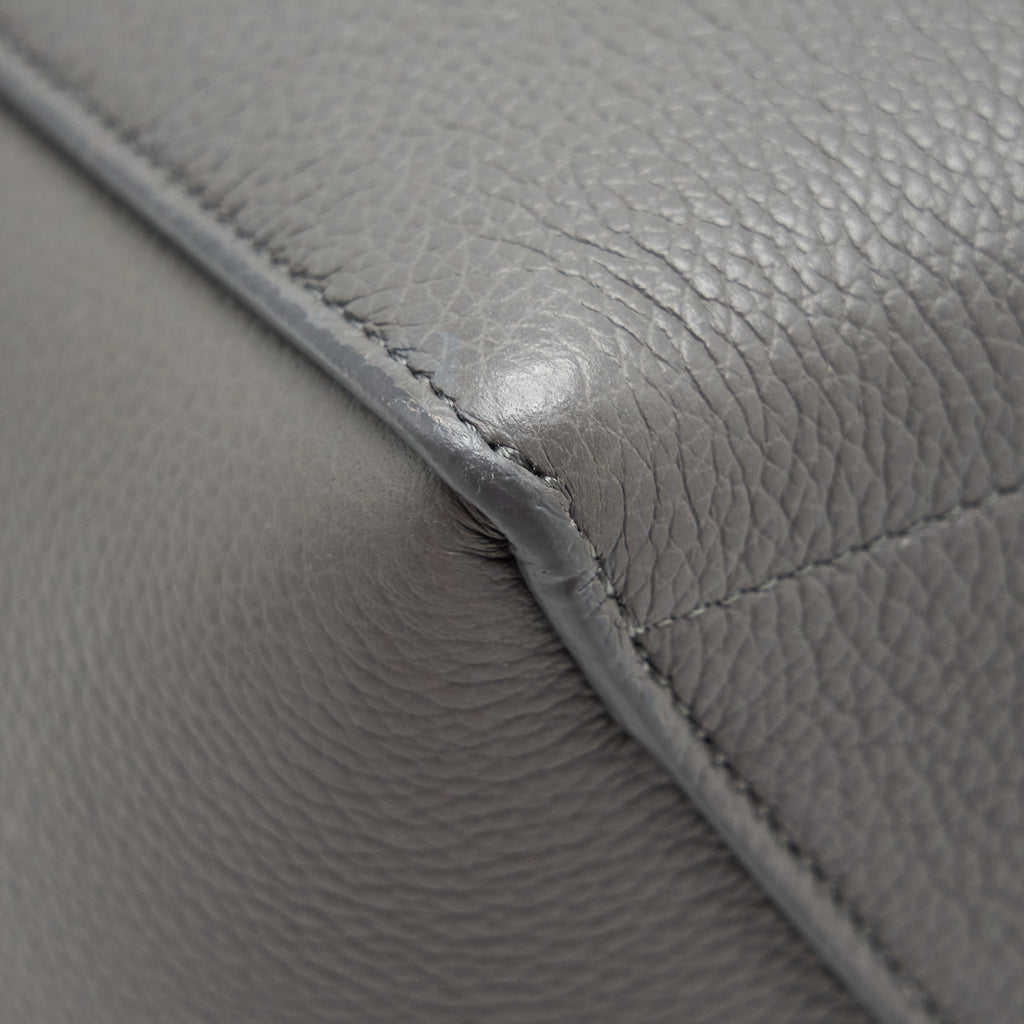 CELINE SANGLE BUCKET BAG GREY GHW