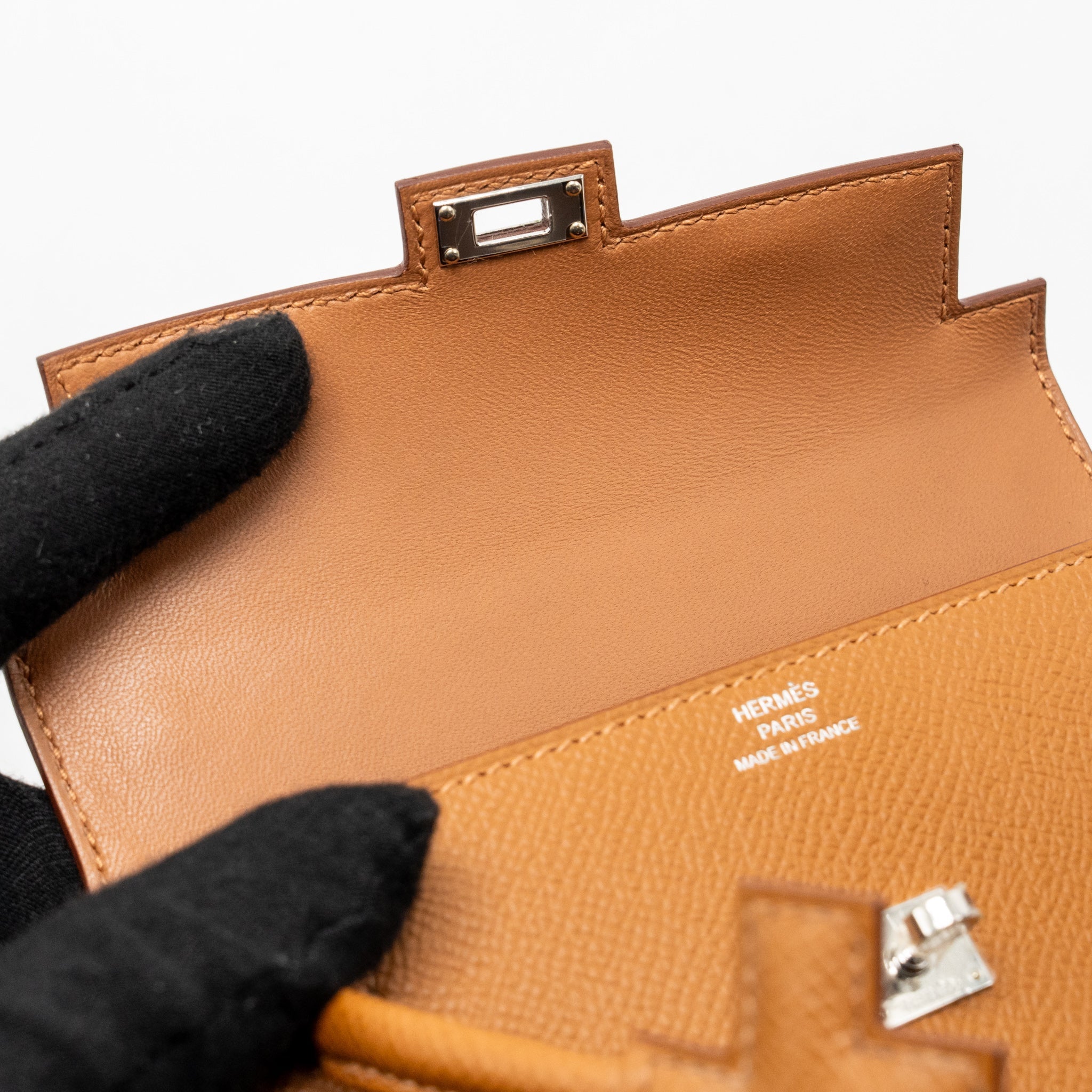 HERMES KELLYDOLE / KELLY DOLE PICTO EPSOM GOLD / ZANZIBAR /  ORANGE FIELD / MILTON SHW