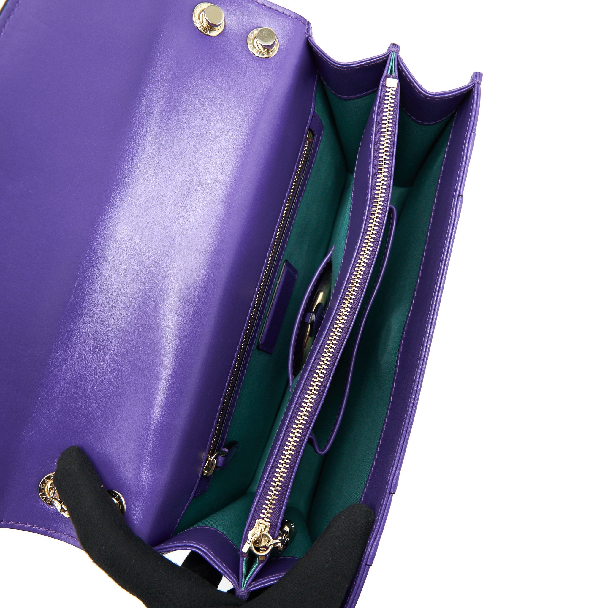 BVLGARI SERPENTI FOREVER SHOULDER BAG PURPLE LGHW