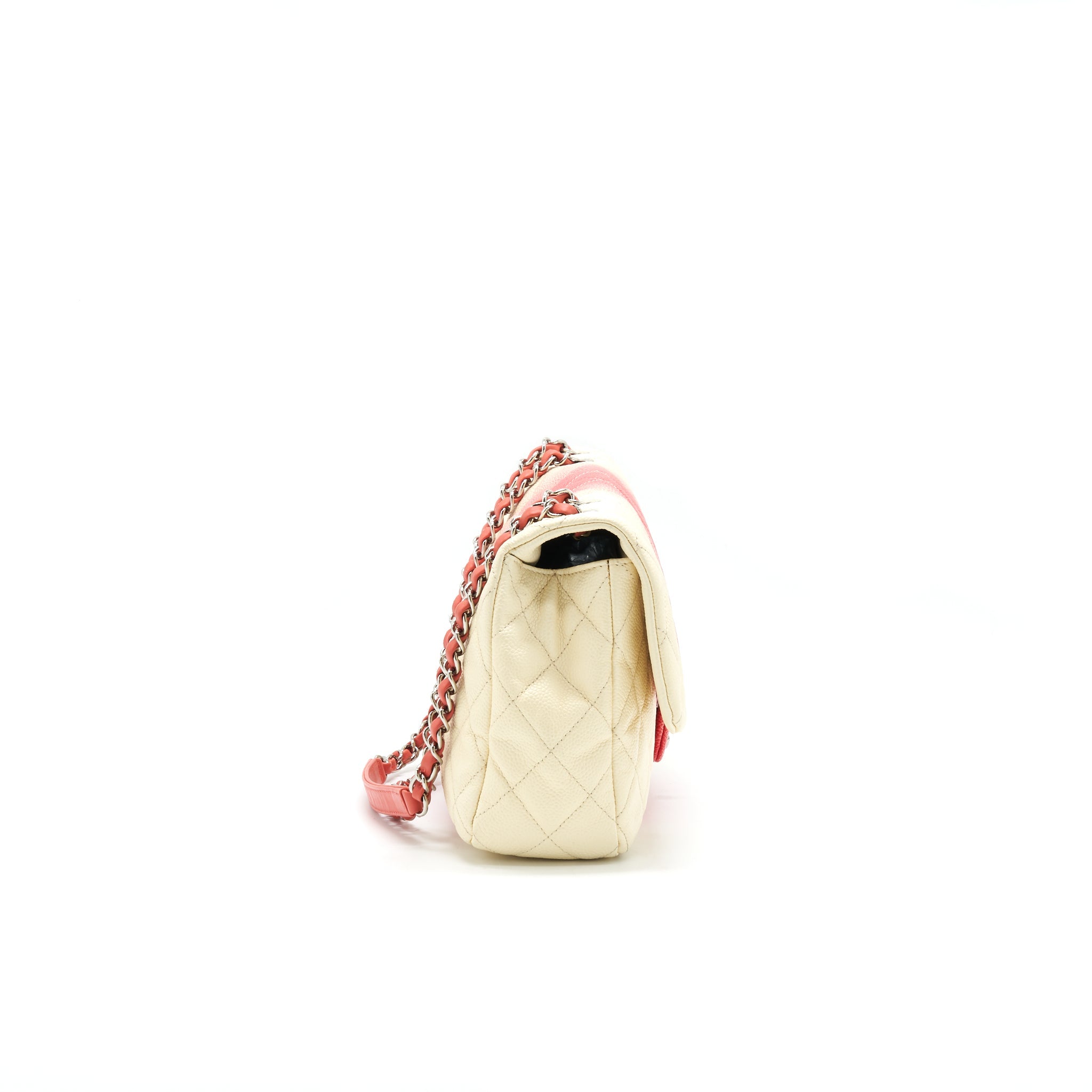 CHANEL MULTI COLOR CAVIAR LARGE FLAP BAG WITH SHW